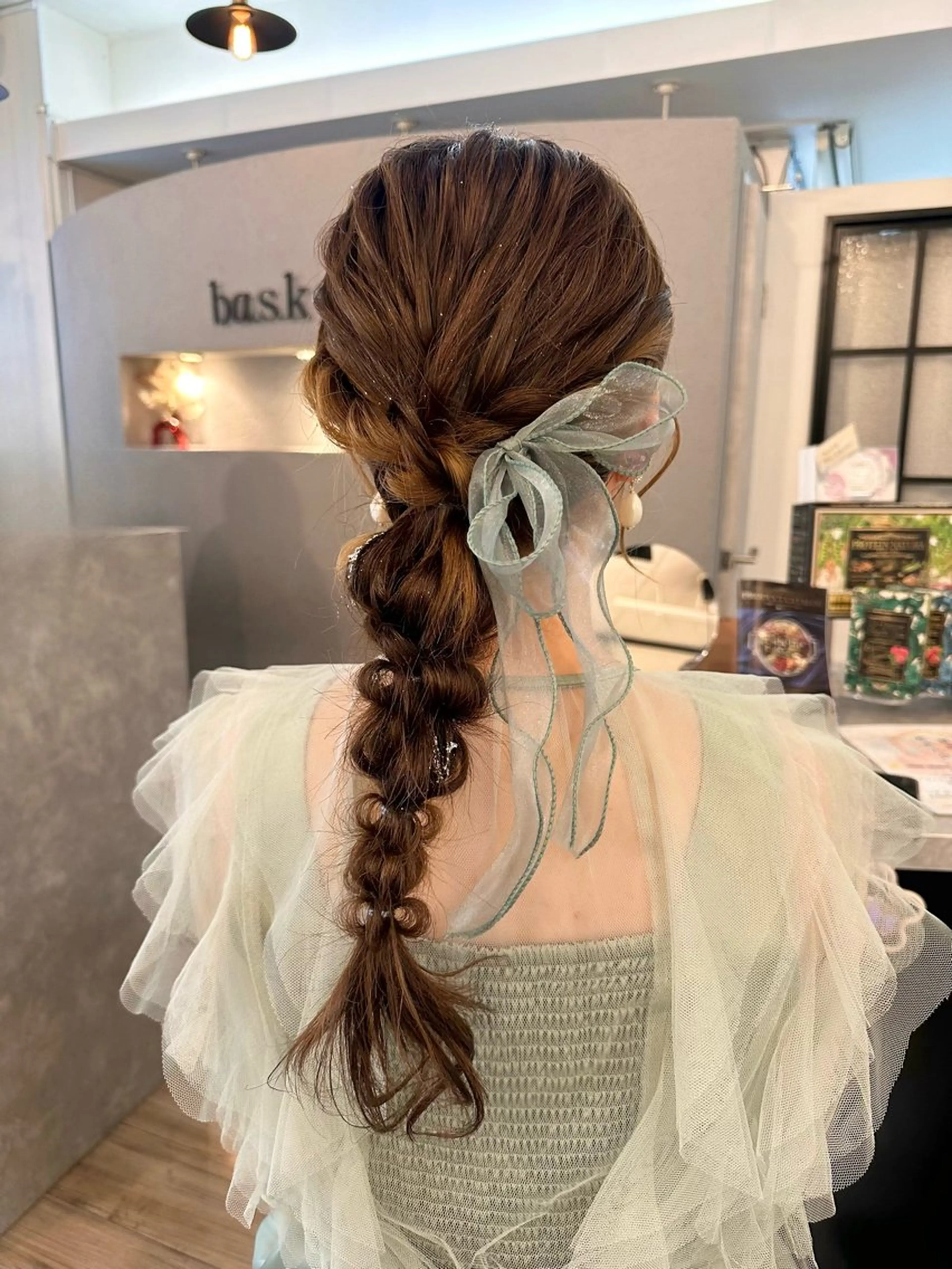 ヘアアレンジ 結婚式・ブライダル ヘアセット sato ayaka ｜透明感カラー🫧のヘアスタイル