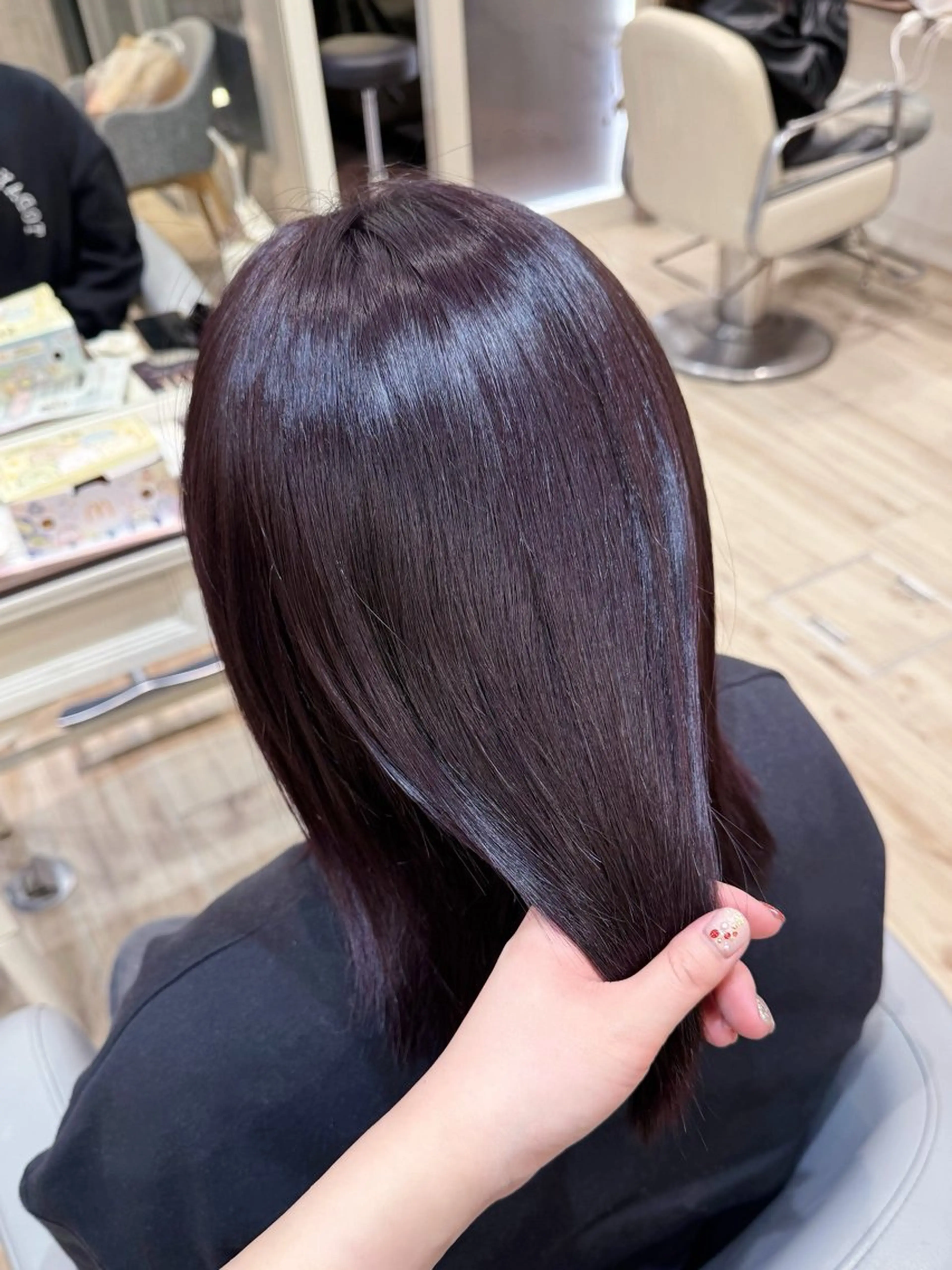 【ブリーチなし暖色🍒】カット＋イルミナカラー＋高保湿トリートメント＋Aujuaアウトバストリートメントプレゼント🎁の写真