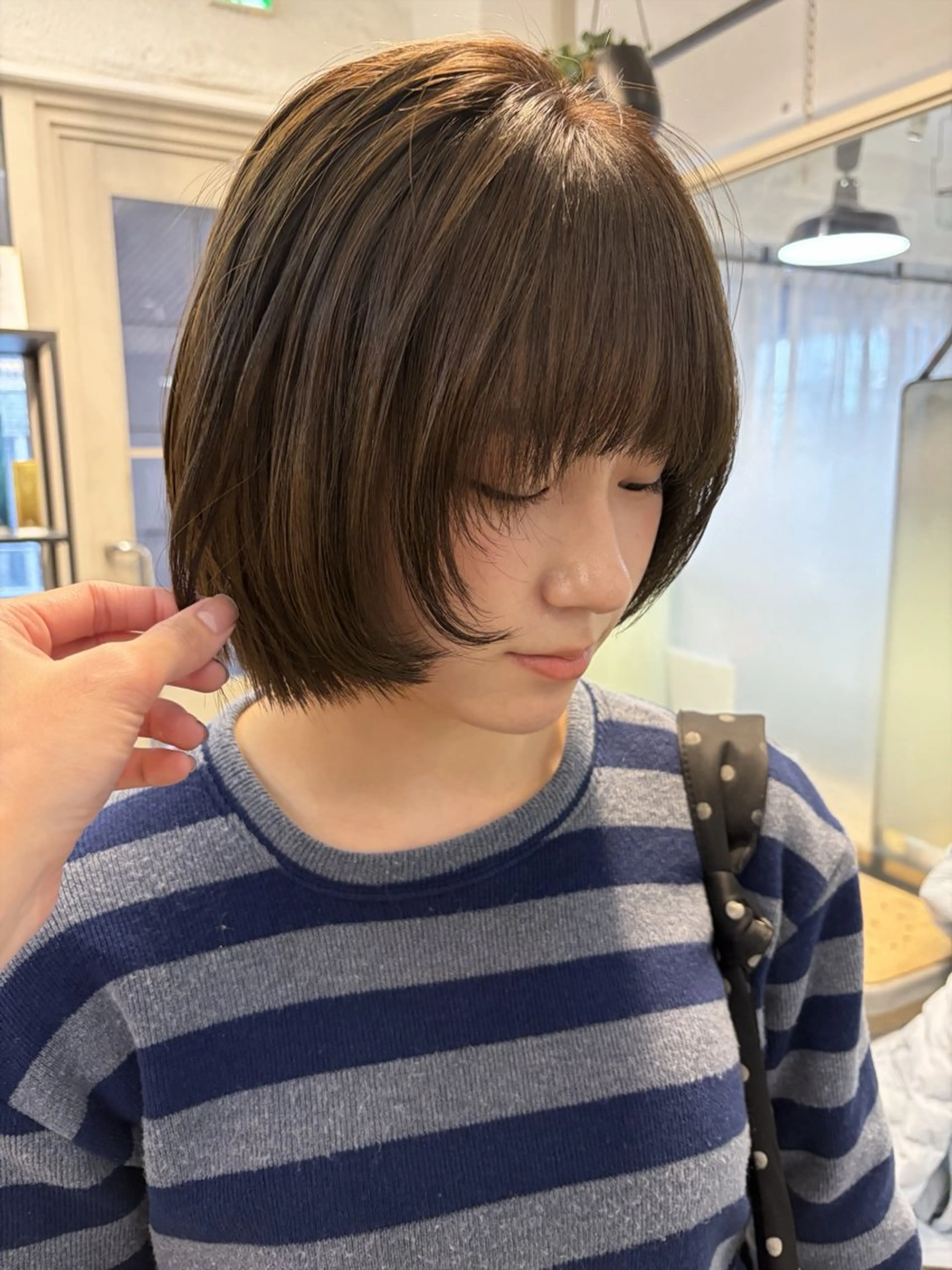 ミディアム カラー レイヤーカット ヘアカラー トリートメント 赤み消しカラー/ ナチュラル/トモキのヘアスタイル