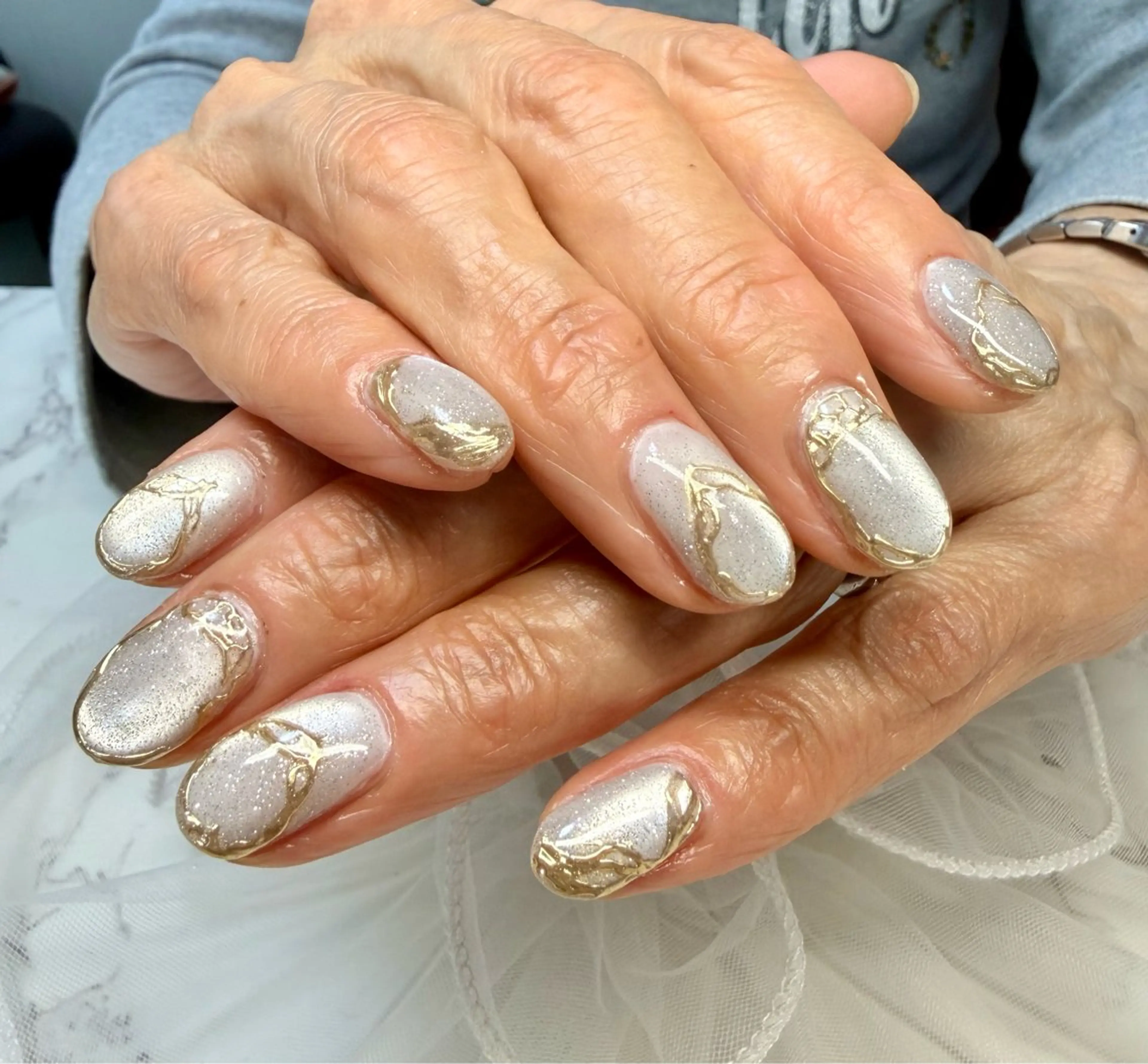 ネイル アートネイル チークネイル フラッシュネイル フラッシュマグ フレンチネイル M.N_ nailのネイルデザイン