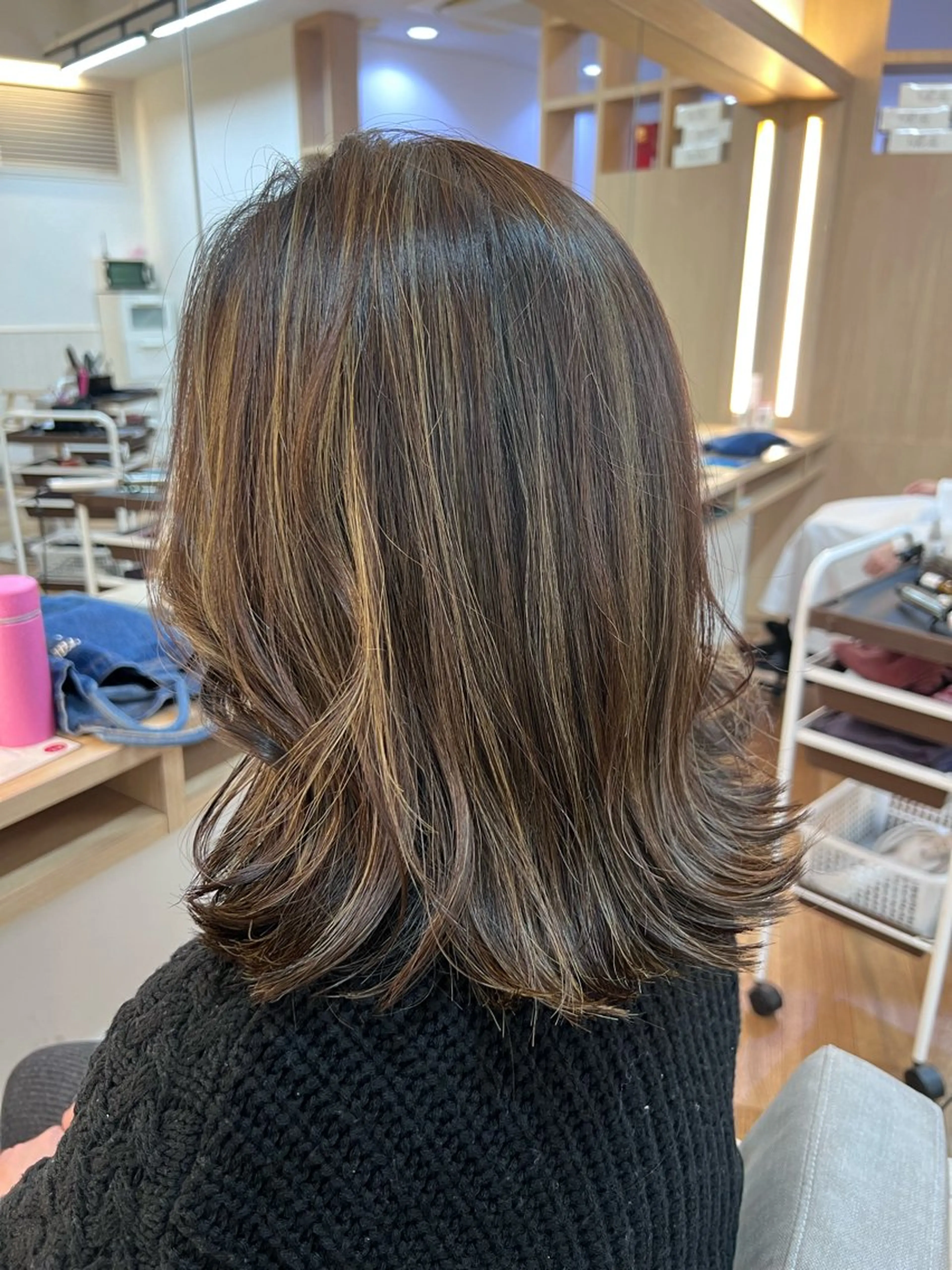 ミディアム カラー ✂︎HITOMI✂︎ 副店長のヘアスタイル