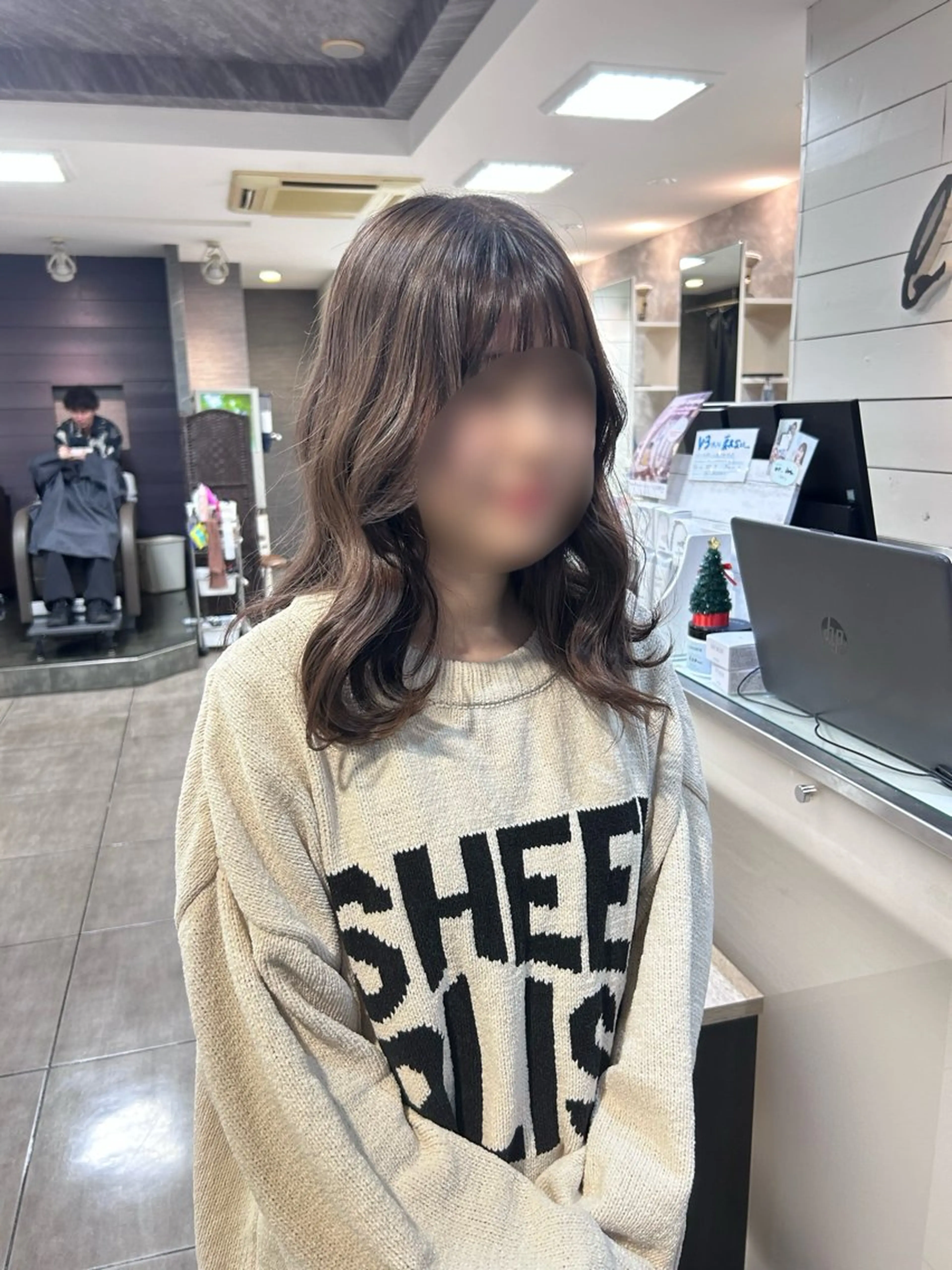 セミロング カラー ブラウンカラー ヘアカラー 🎀艶カラー🎀 よしいあまねのヘアスタイル