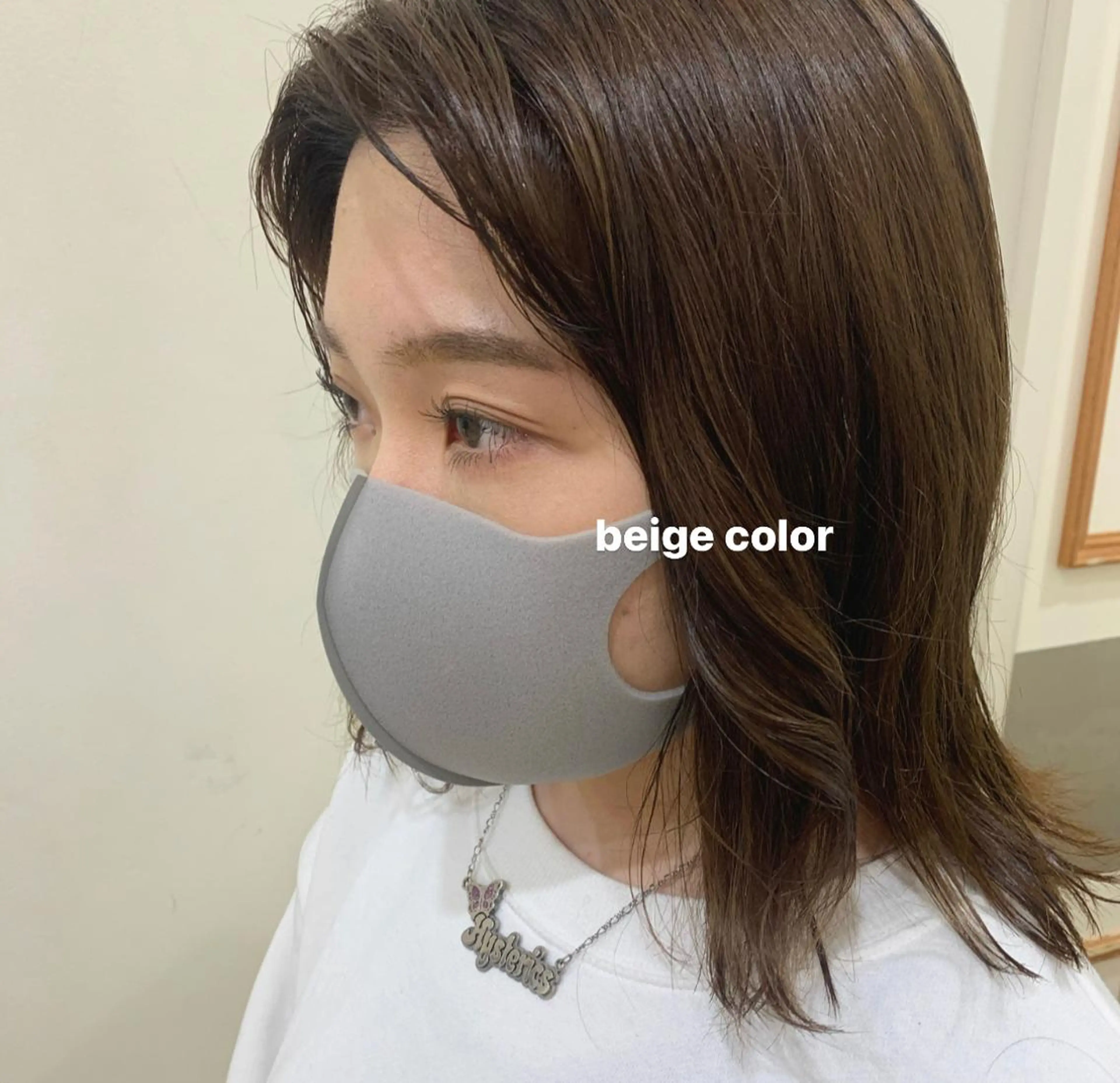 セミロング カラー ベージュカラー 透明感カラー 顔周り/レイヤー 🤍マリノのヘアスタイル