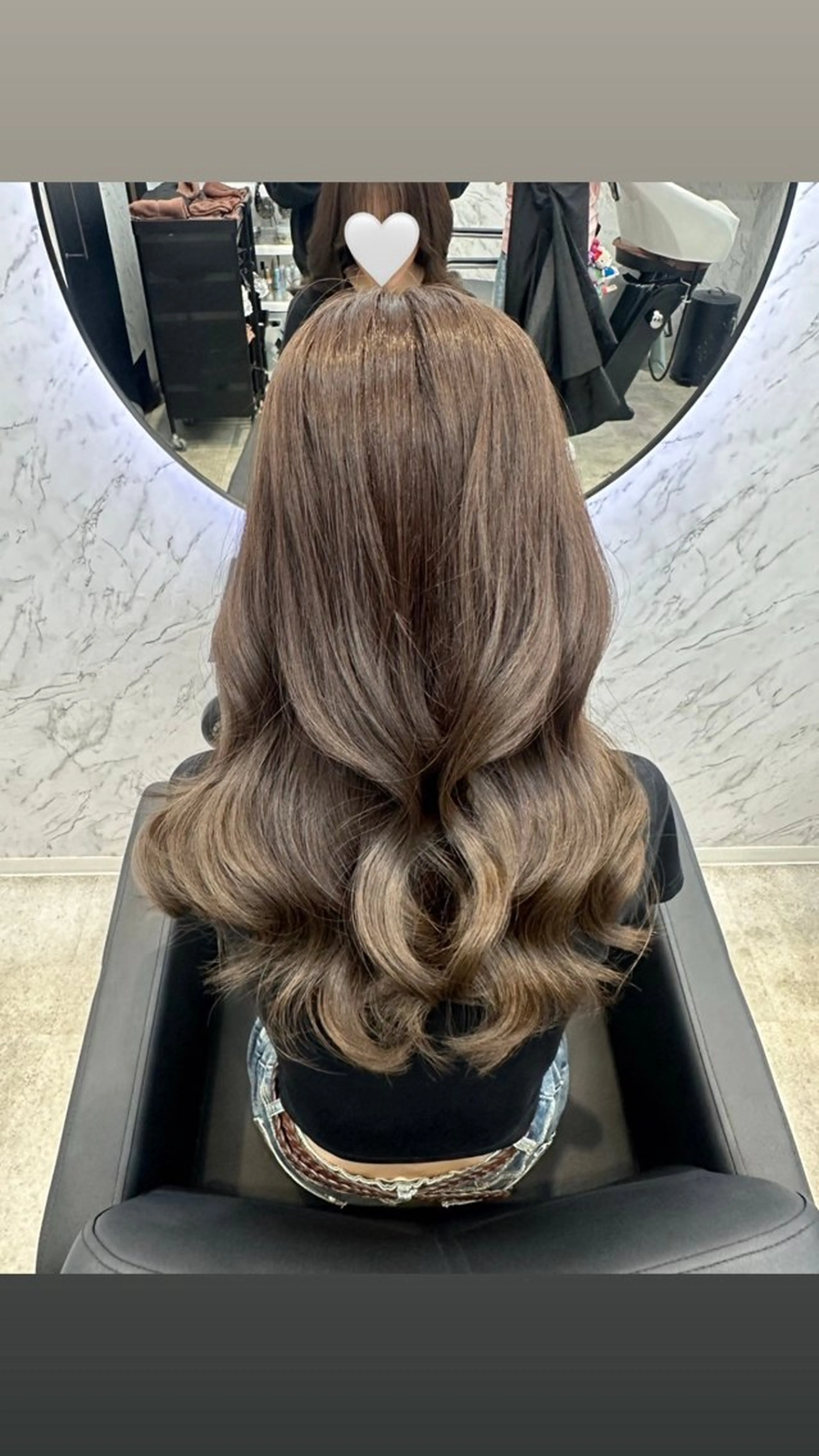 ロング カラー グレージュ ヘアカラー カット¥1100 ✂️MIUのヘアスタイル