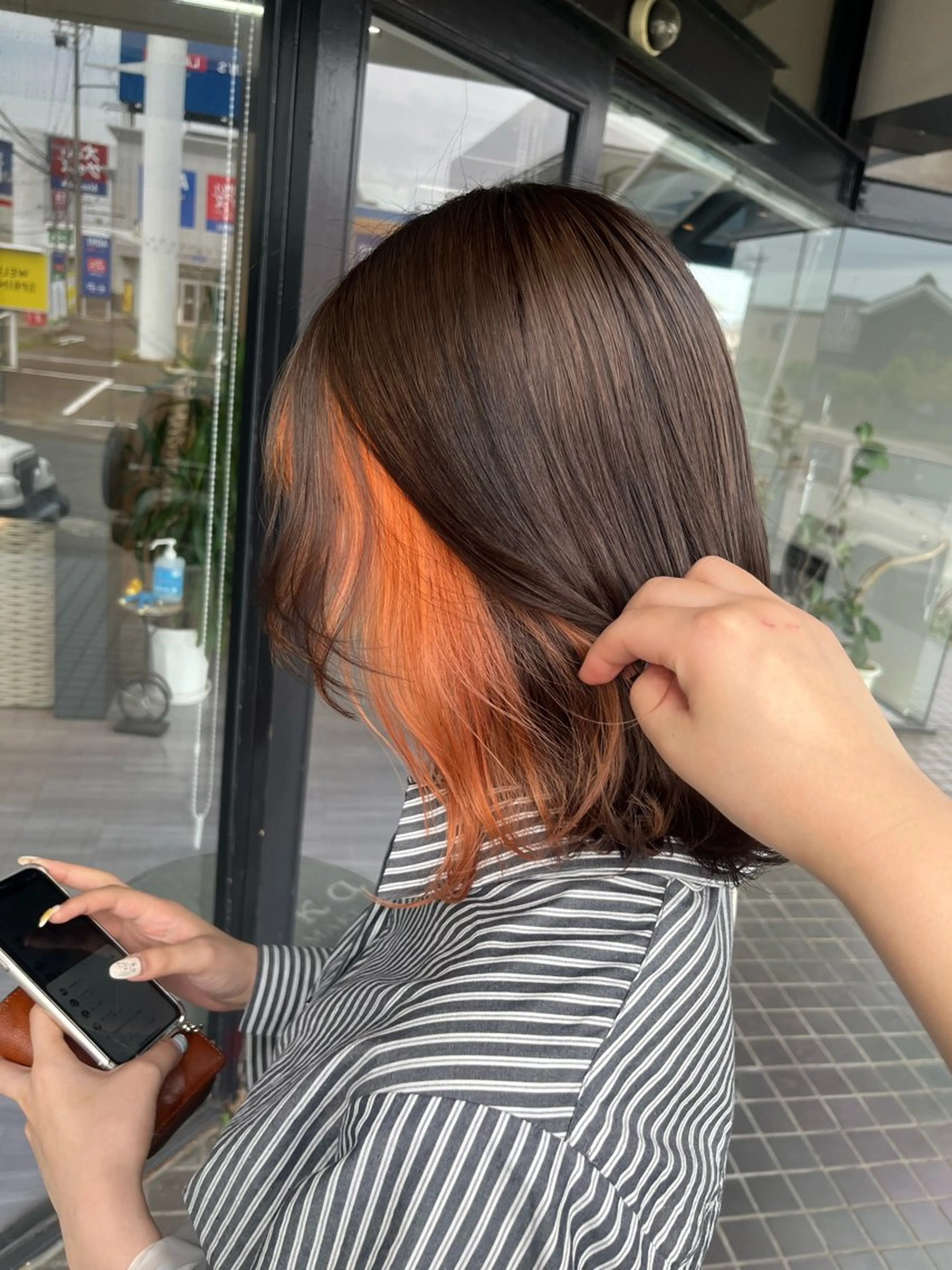 ミディアム alu yuinaのヘアスタイル