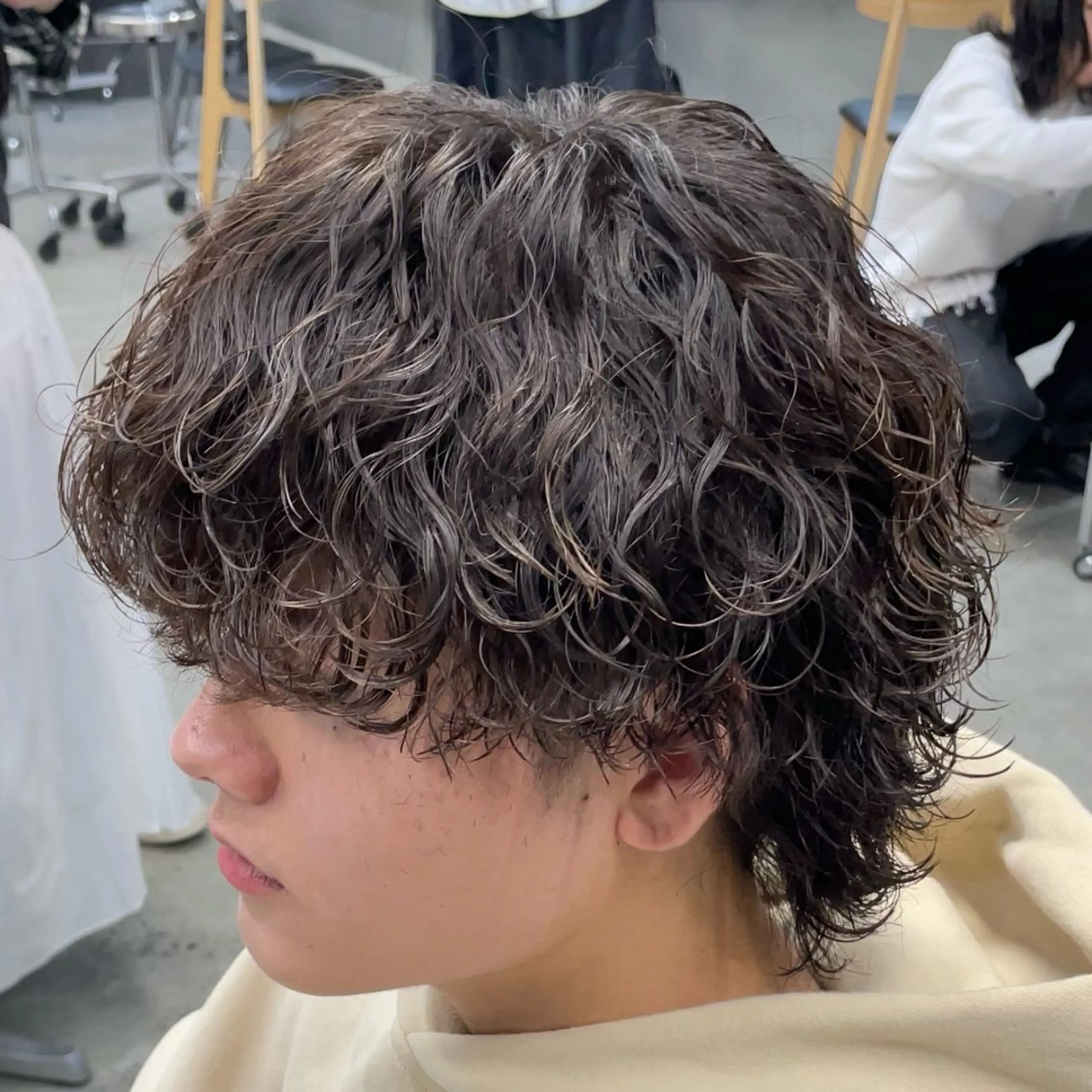 ミディアム パーマ ヘアアレンジ メンズ fifth 石川 凪のヘアスタイル