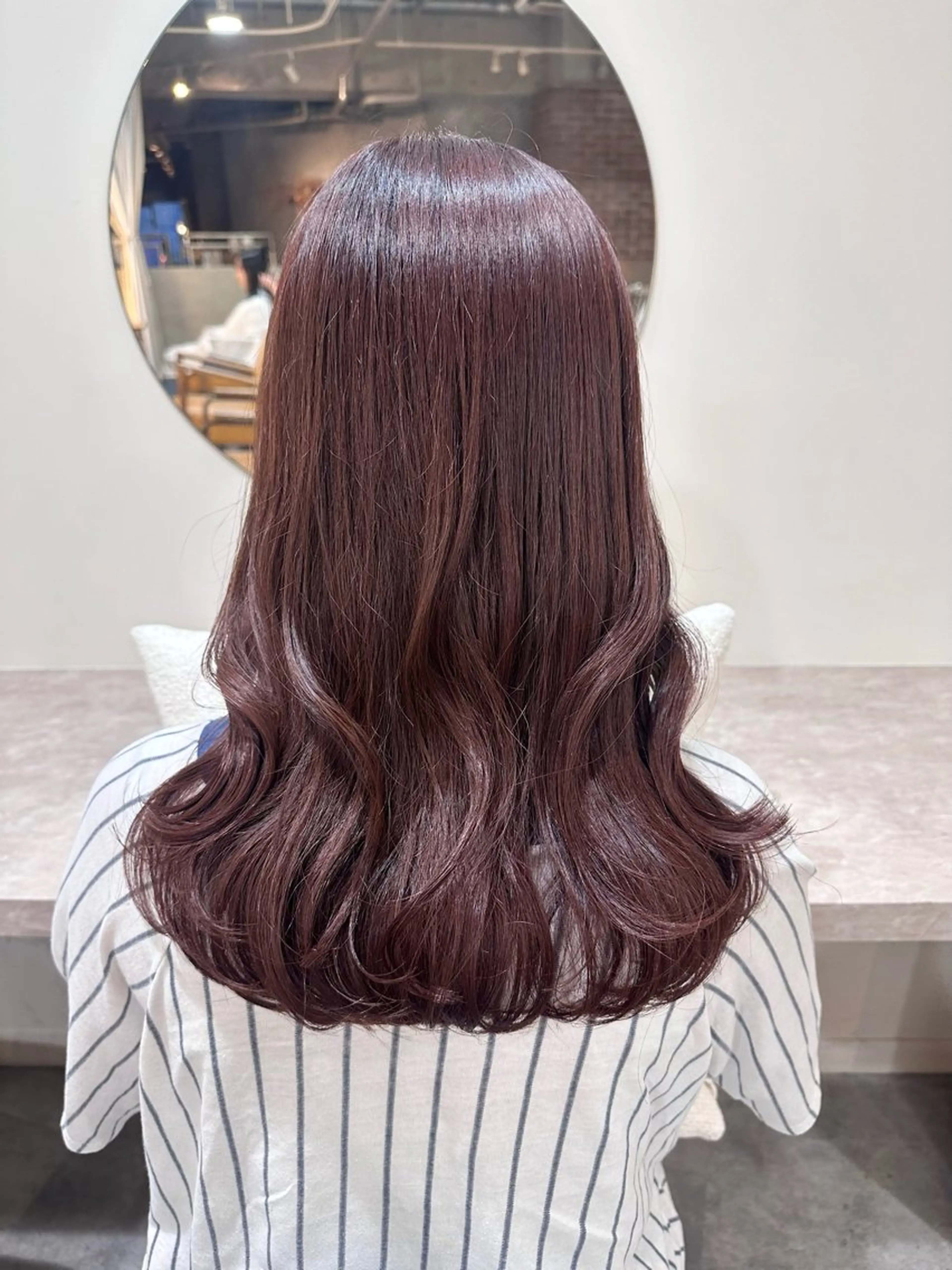 セミロング カラー ブリーチ 透明感カラー ダブルカラー ブリーチなしカラー カット ヘアカラー ピンクカラー/ mana🎀のヘアスタイル
