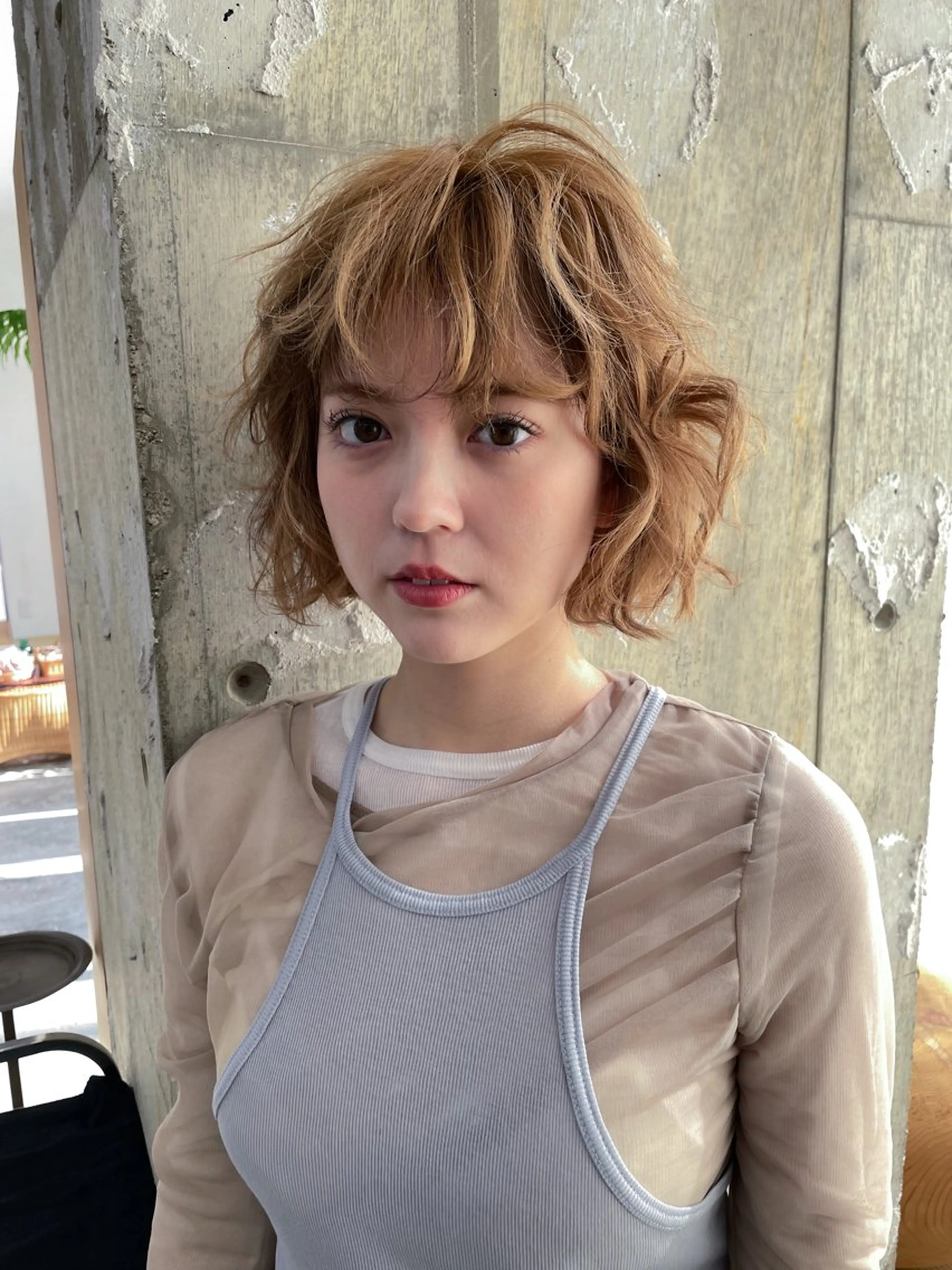 ミディアム カラー パーマ パーマ/レイヤー 岩山丈一郎のヘアスタイル