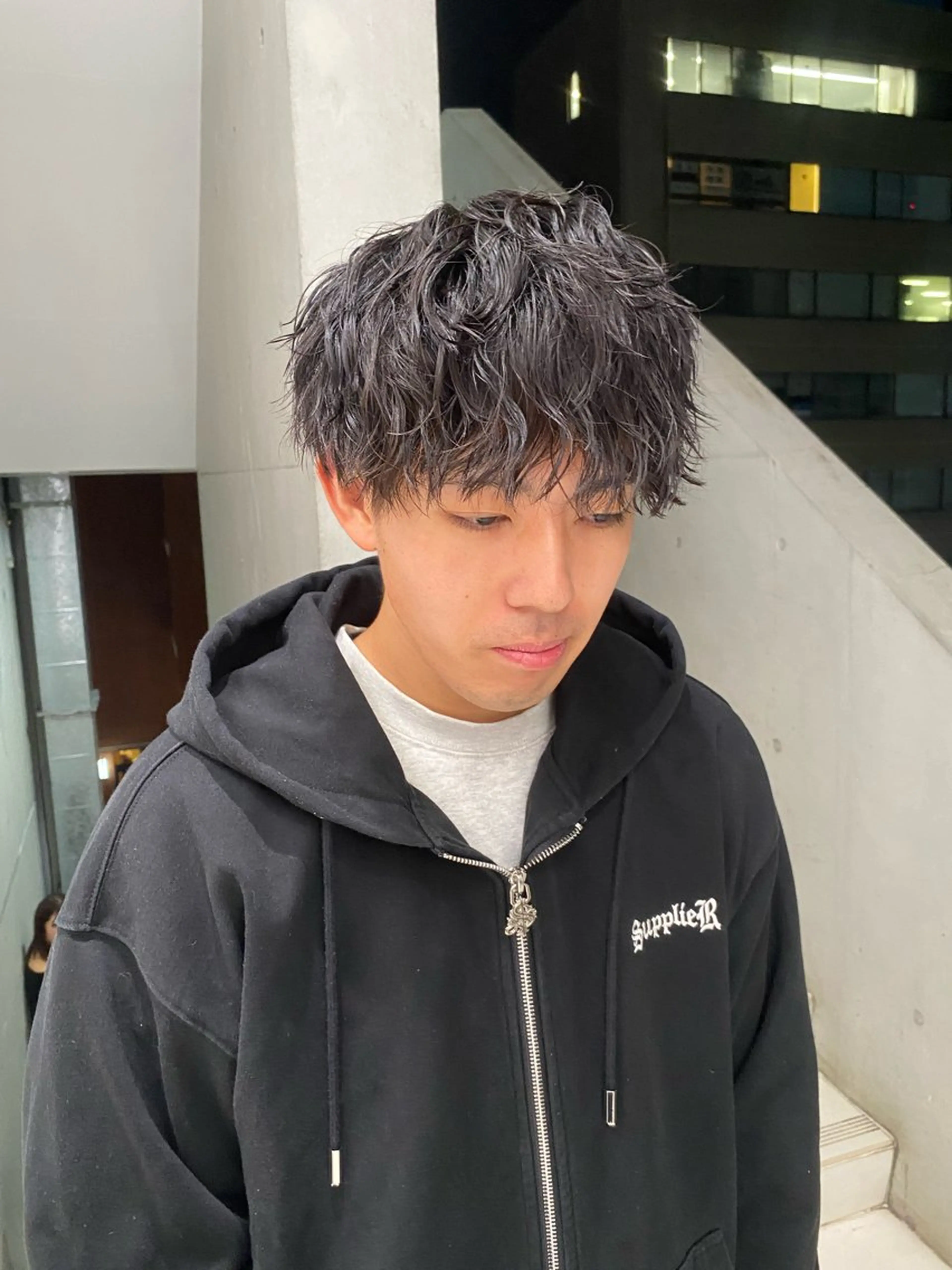 パーマ メンズ カット パーマ パーマ特化/フェザー パーマシャドウ/真生のヘアスタイル