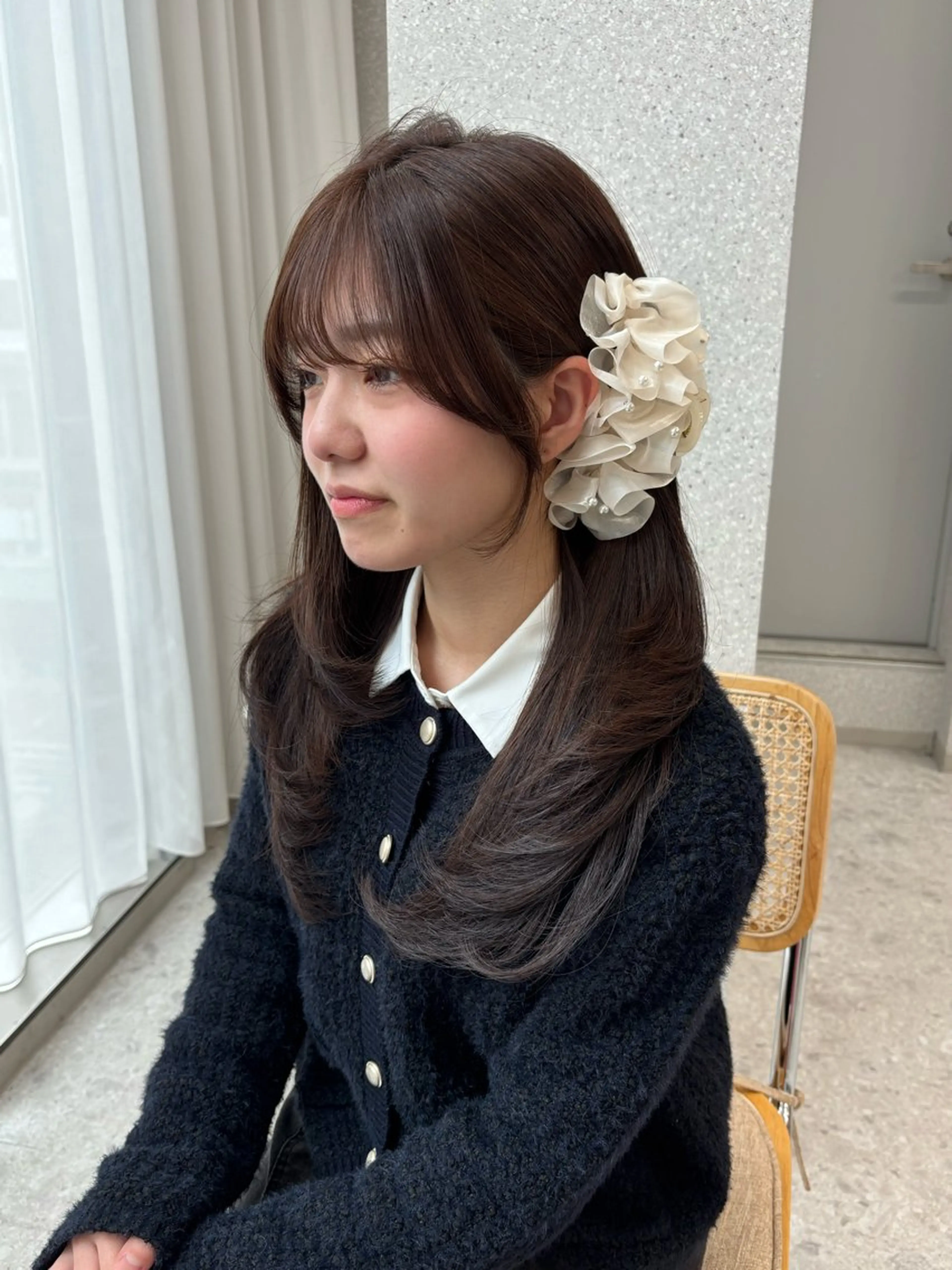 ロング カラー ヘアアレンジ 縮毛矯正 縮毛矯正 艶カラー￤モテヘア￤ まなみ🎀💞のヘアスタイル