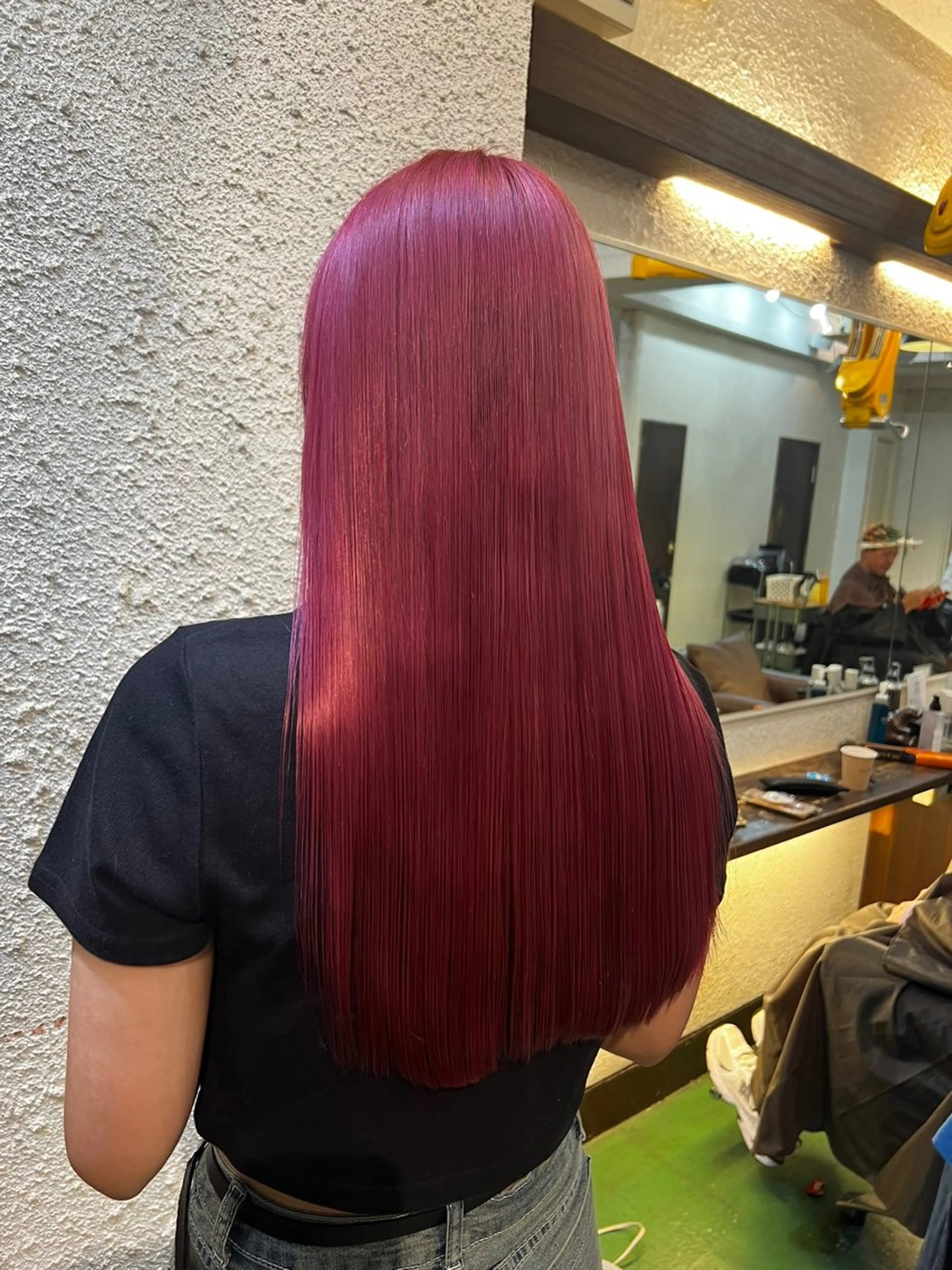 カラー ピンクカラー カット ヘアカラー トリートメント 透明感/血色カラー/ 似合せレイヤー/ゆいのヘアスタイル