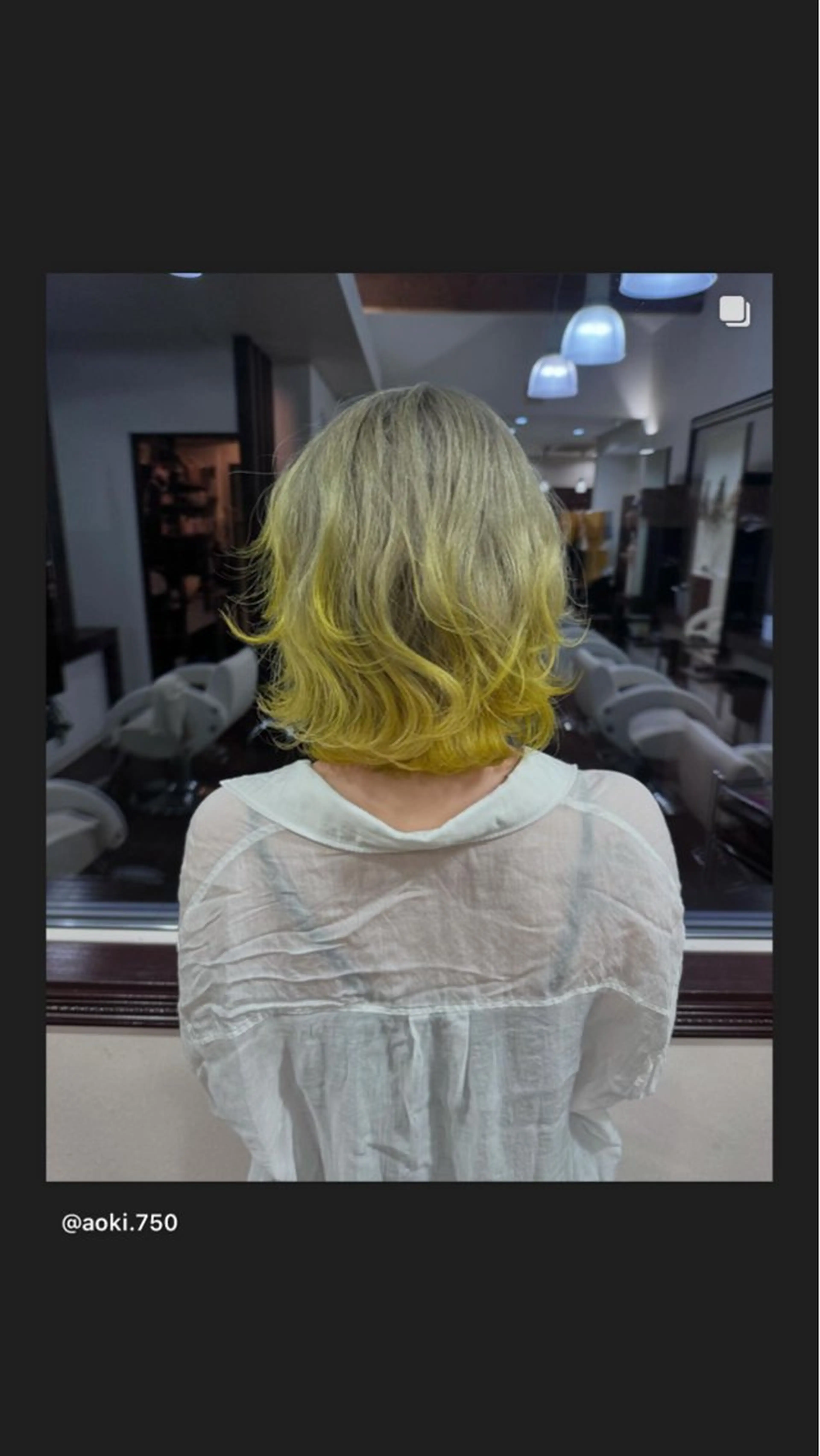 ミディアム イエローカラー 酸性ストレート 青木優磨のヘアスタイル