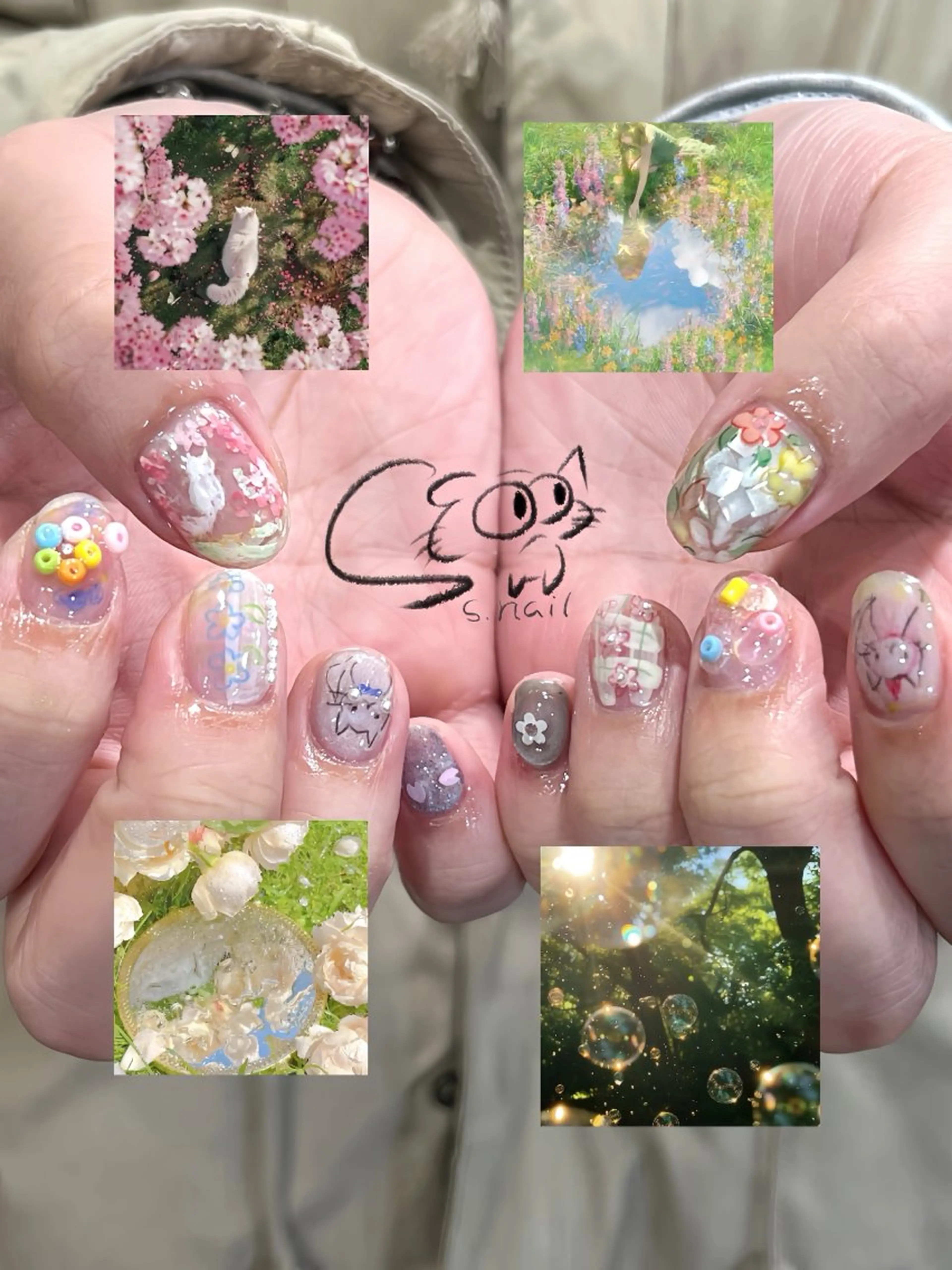 ネイル チークネイル フレンチネイル グラデーション マグネットネイル ワンカラーネイル S.nail _のネイルデザイン