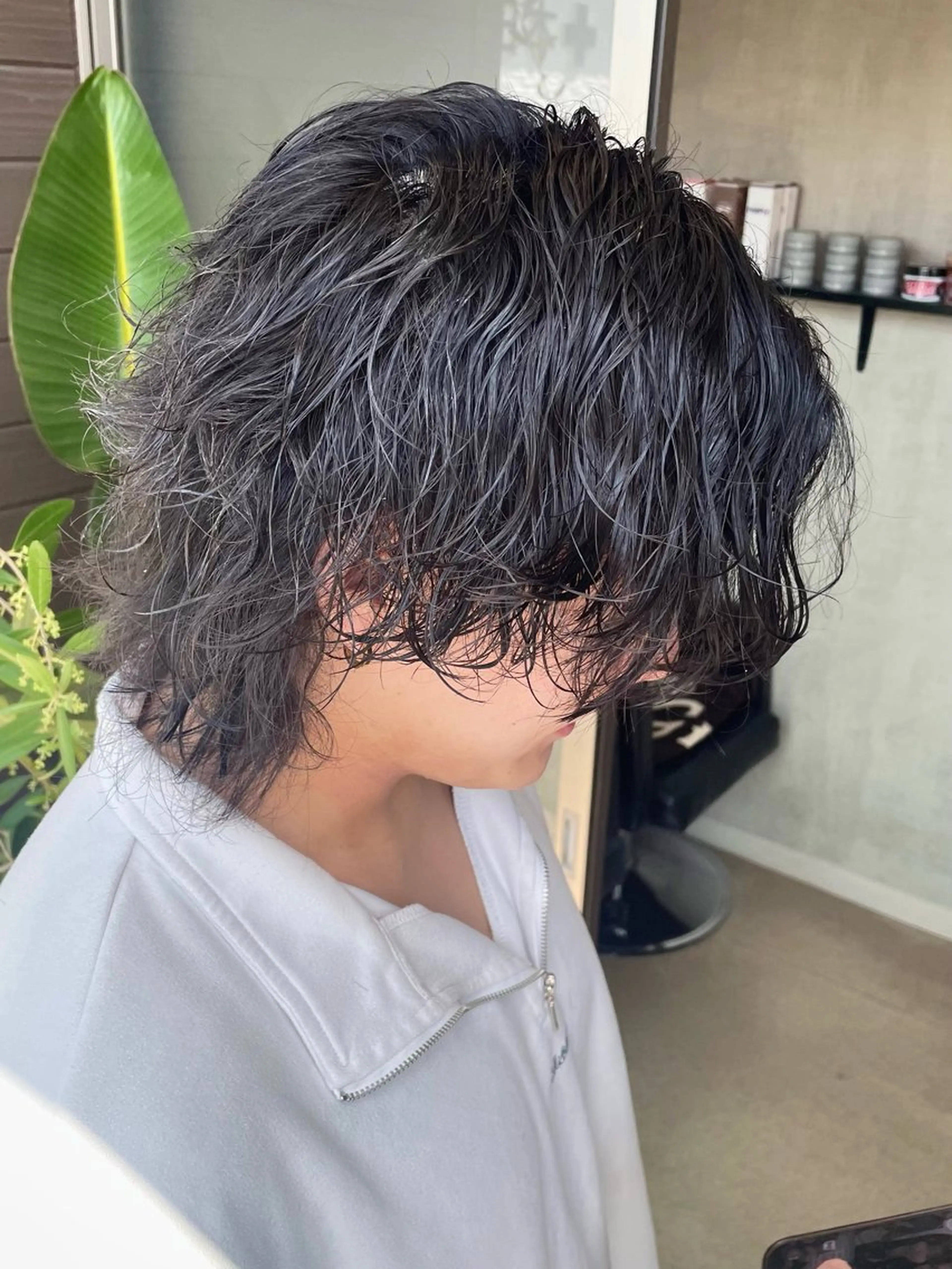 ミディアム ミディアムパーマ カット パーマ 大島 渓翔のヘアスタイル