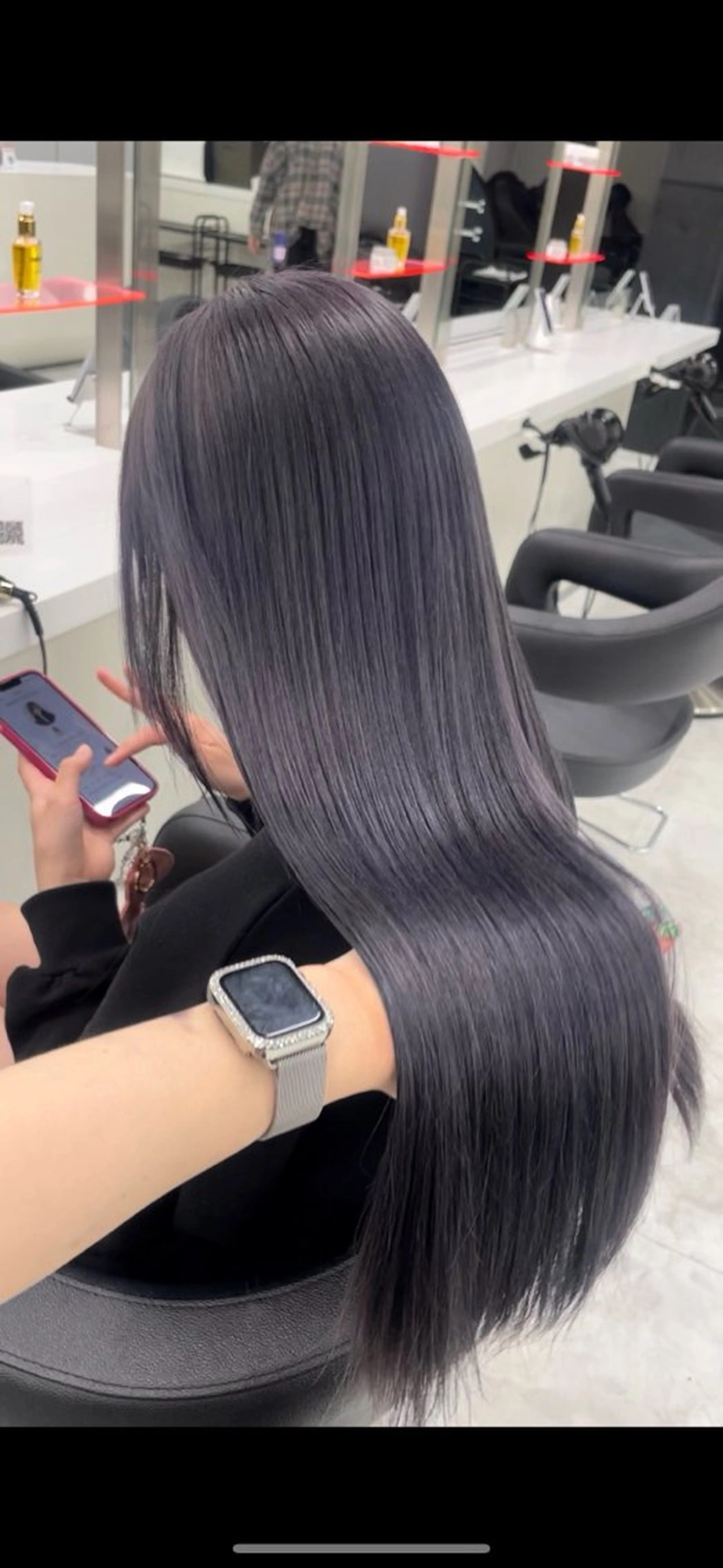 ロング カラー ヘアカラー トリートメント 大人っぽ韓国🤍ブリ ーチ/mitsukiのヘアスタイル