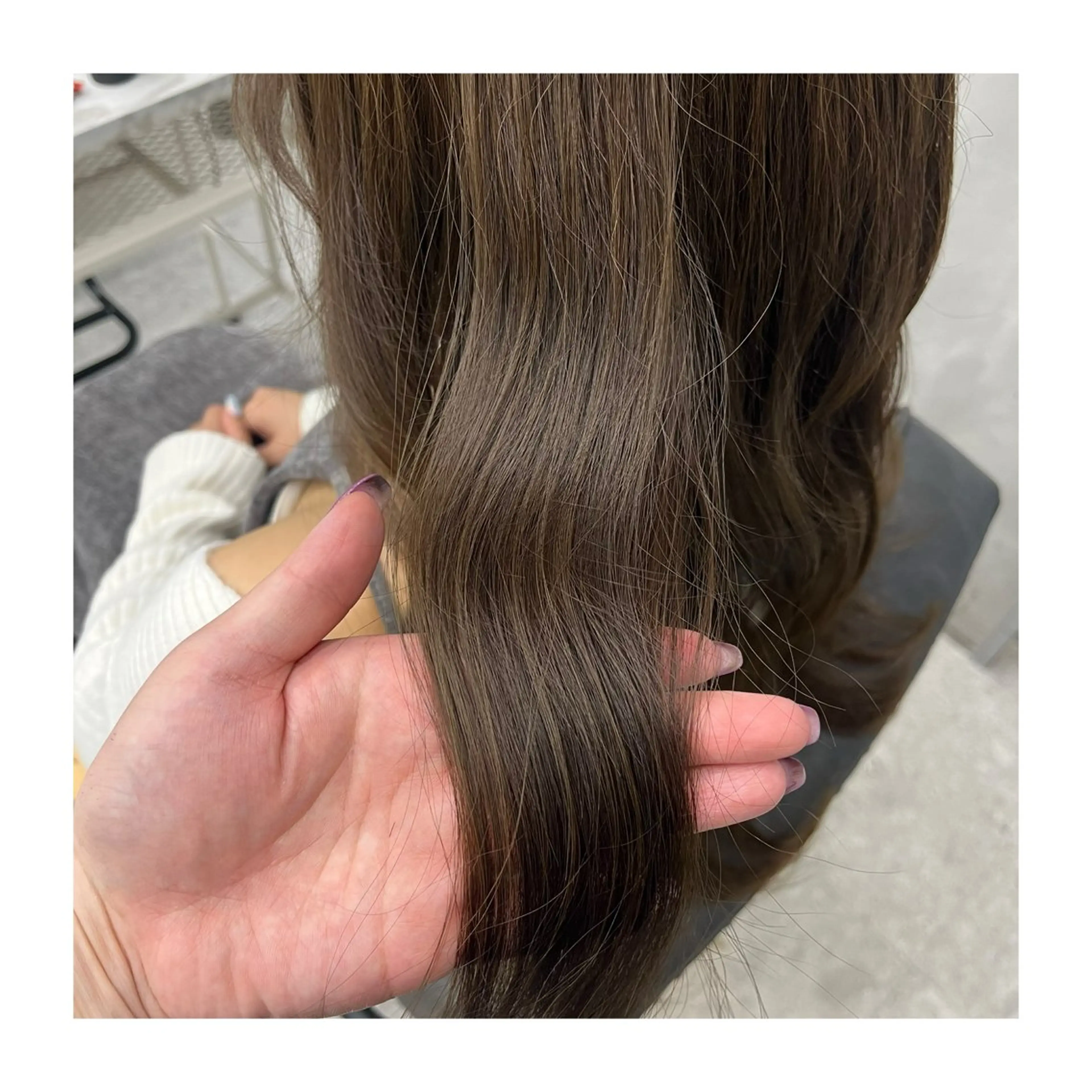 ロング カット ヘアカラー トリートメント 🩶韓国艶髪🇰🇷 下本夕綺のヘアスタイル