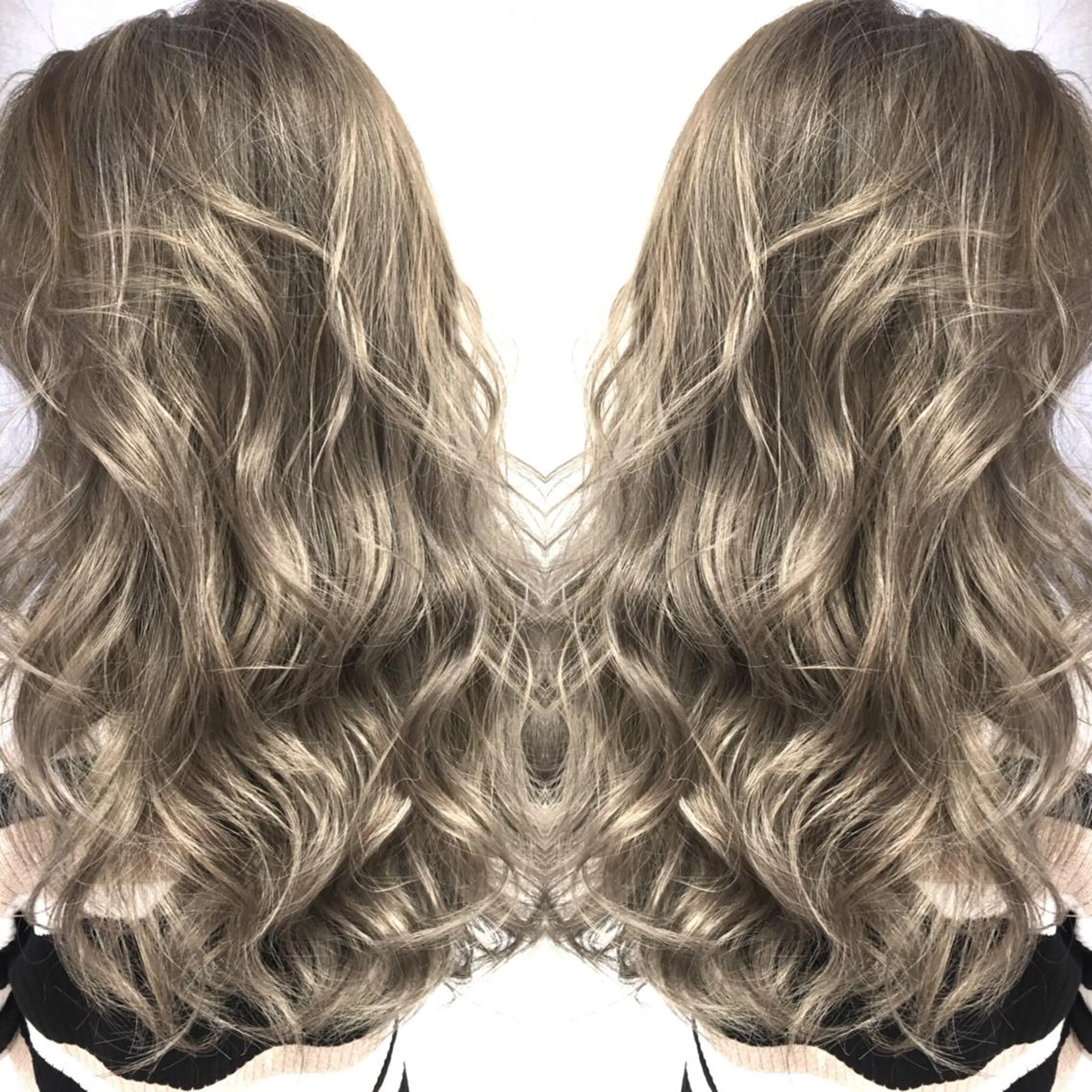 ロング カラー ベージュカラー ハイライトカラー 3Dハイライト ハイライト ヘアカラー トリートメント 井上 一平のヘアスタイル