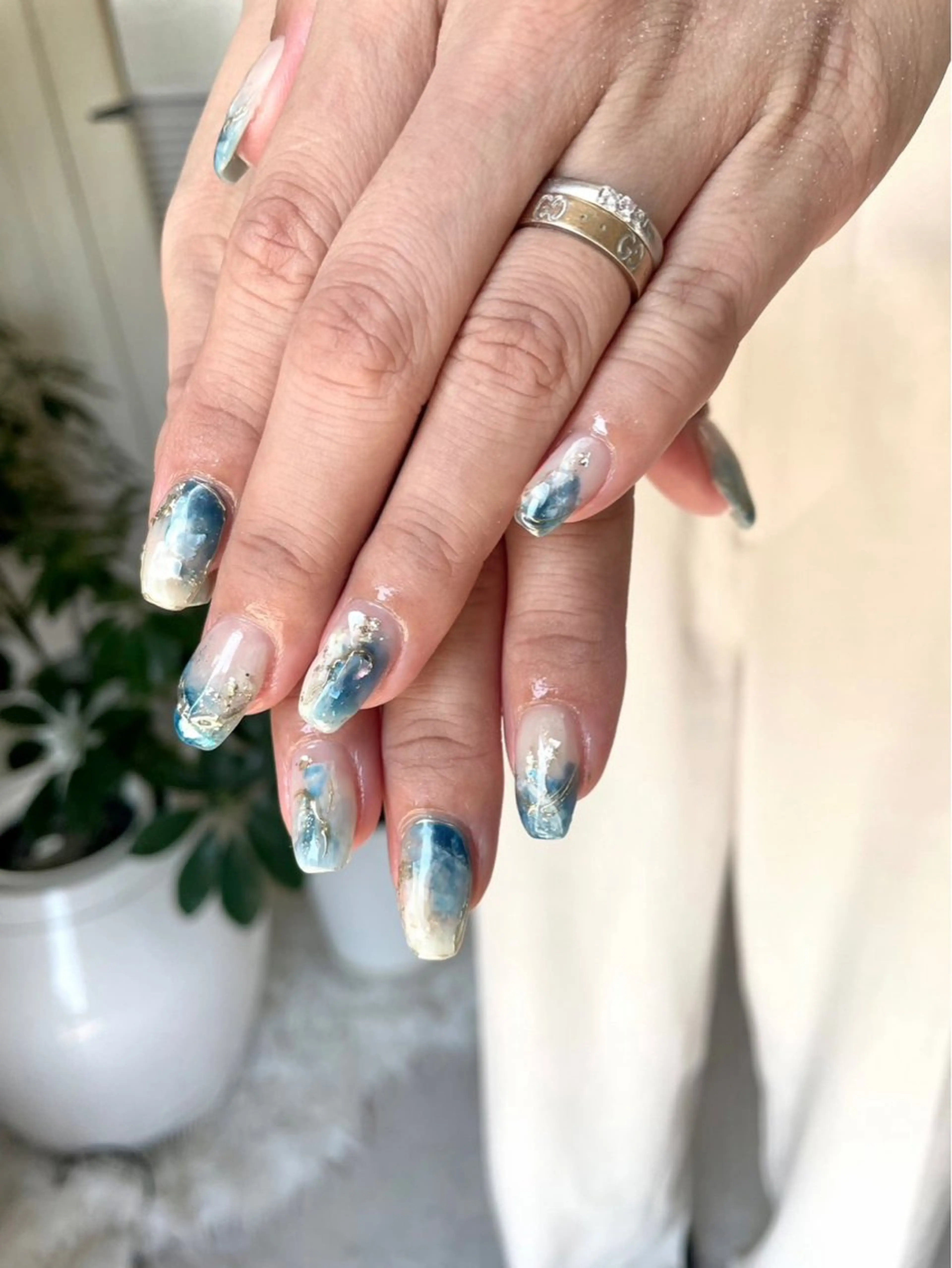 ネイル アートネイル ニュアンスネイル RISA joie nailのネイルデザイン