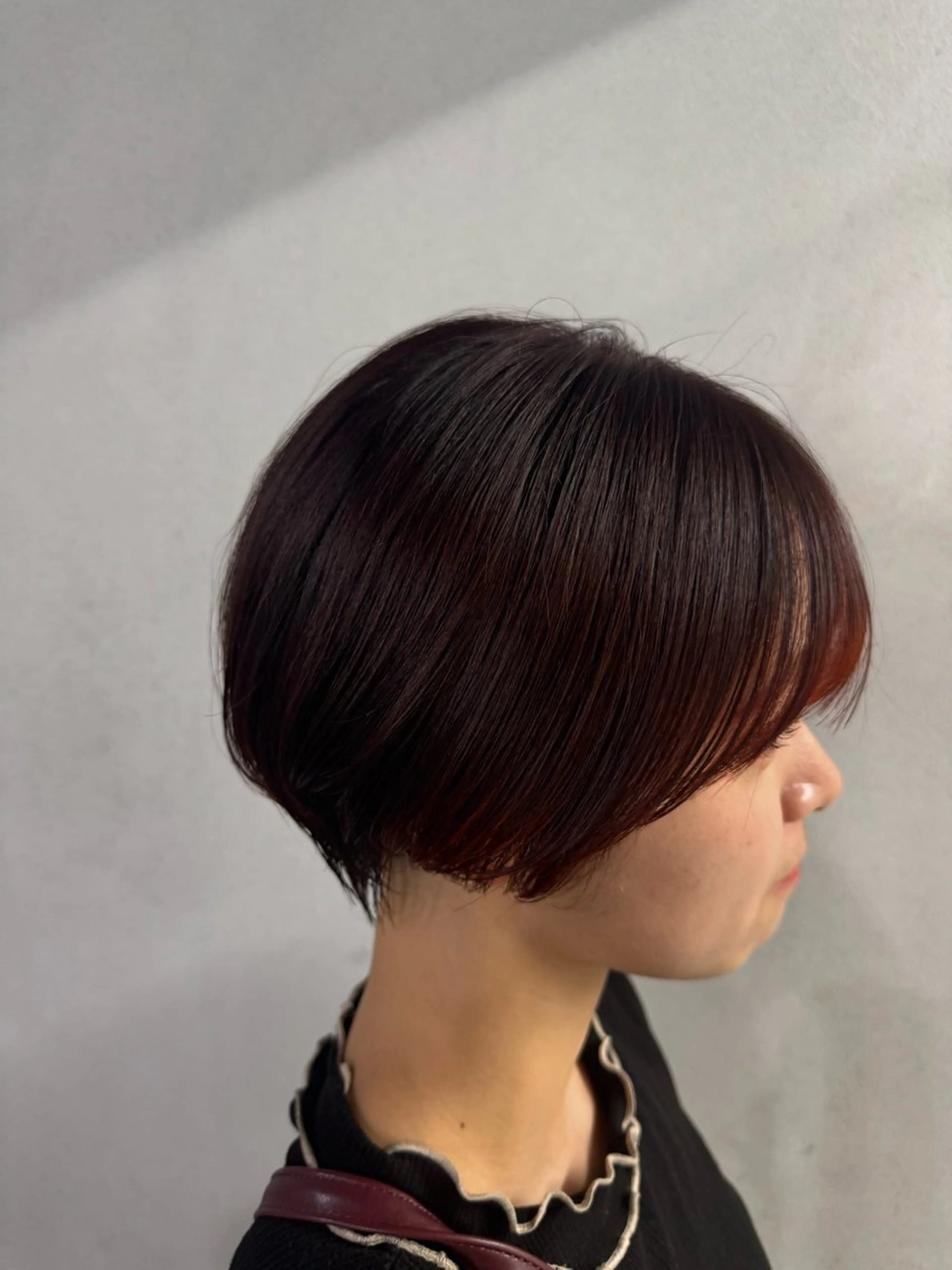 ショート カラー 丸みショート レッドカラー ショートヘア カット ヘアカラー トリートメント #tag 佐藤璃美のヘアスタイル