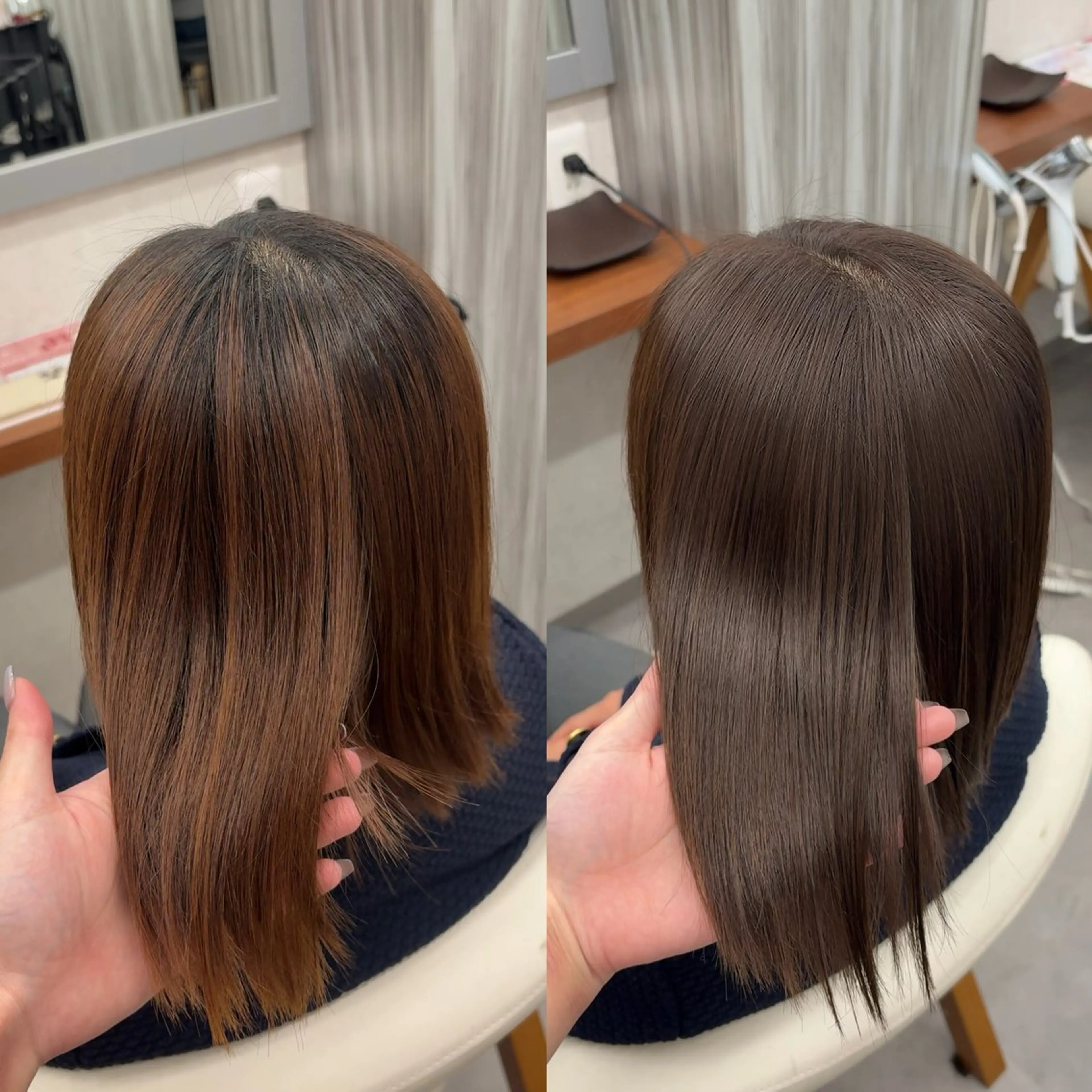 セミロング カラー VIEW YOKOHAMA所属・艶カラー／縮毛矯正 ／kana‎🤍のヘアスタイル