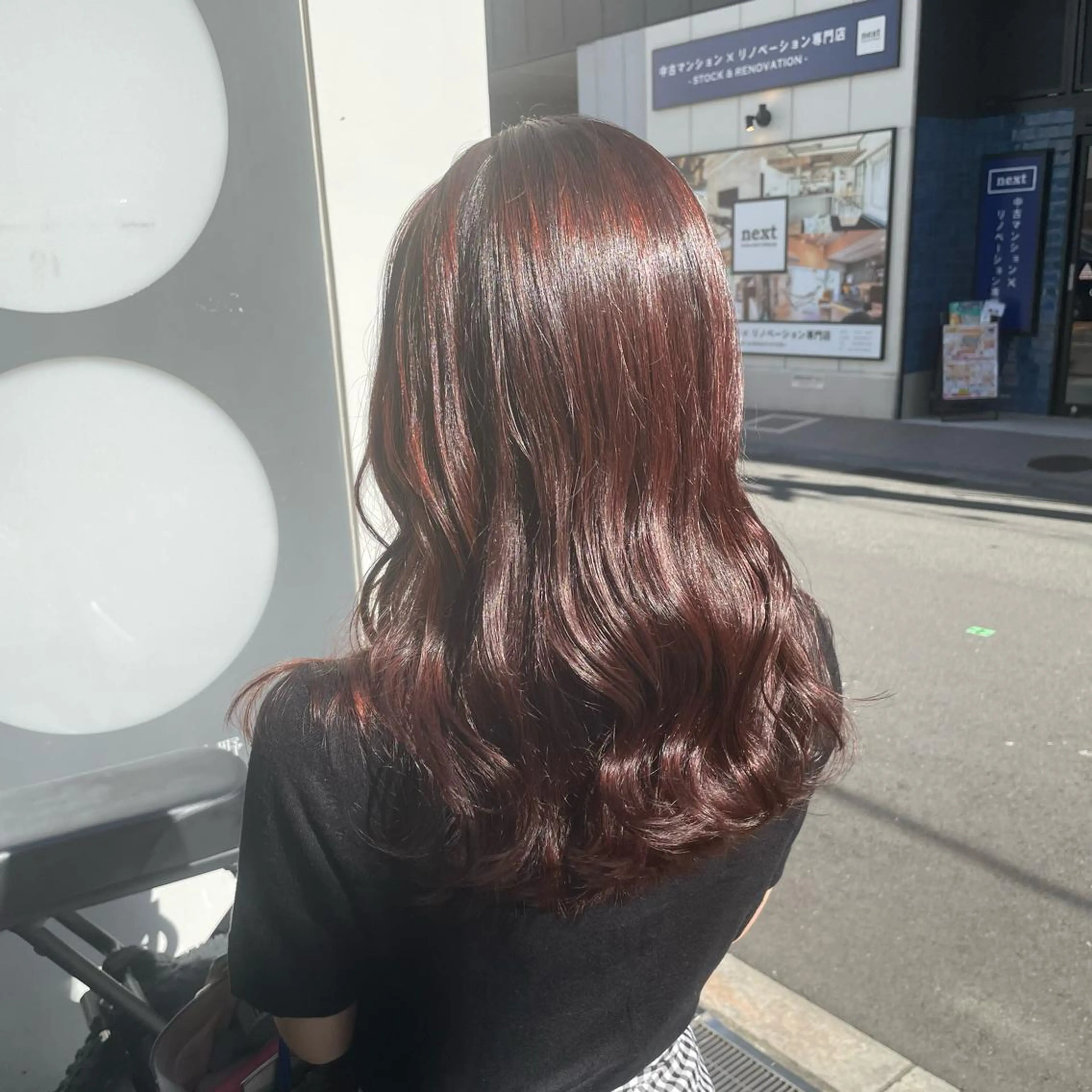 セミロング カラー いなみね はるきのヘアスタイル