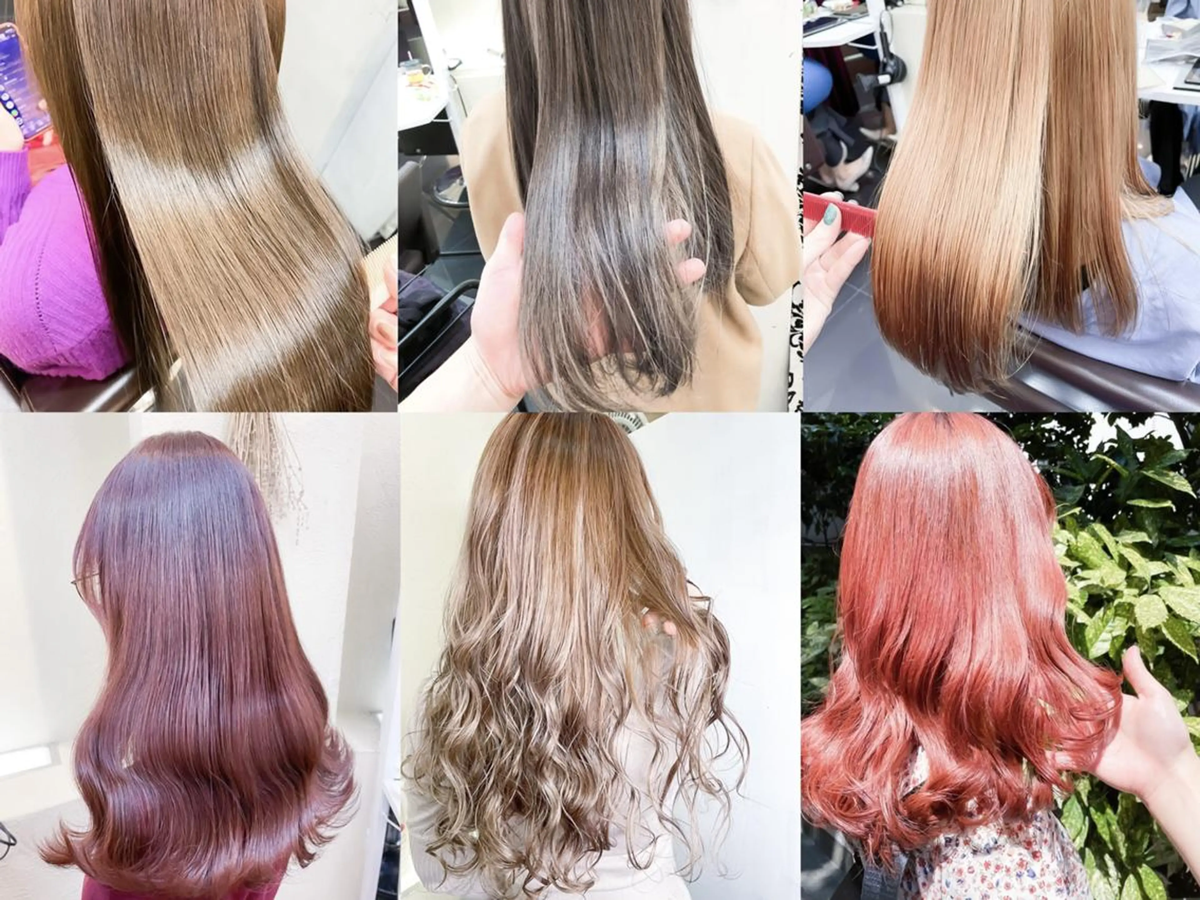 ミディアム カラー ミディアムパーマ アッシュ アッシュブラウン ベージュカラー 黒髪 髪質改善&韓国風特化 型サロン ミシェリーのヘアスタイル