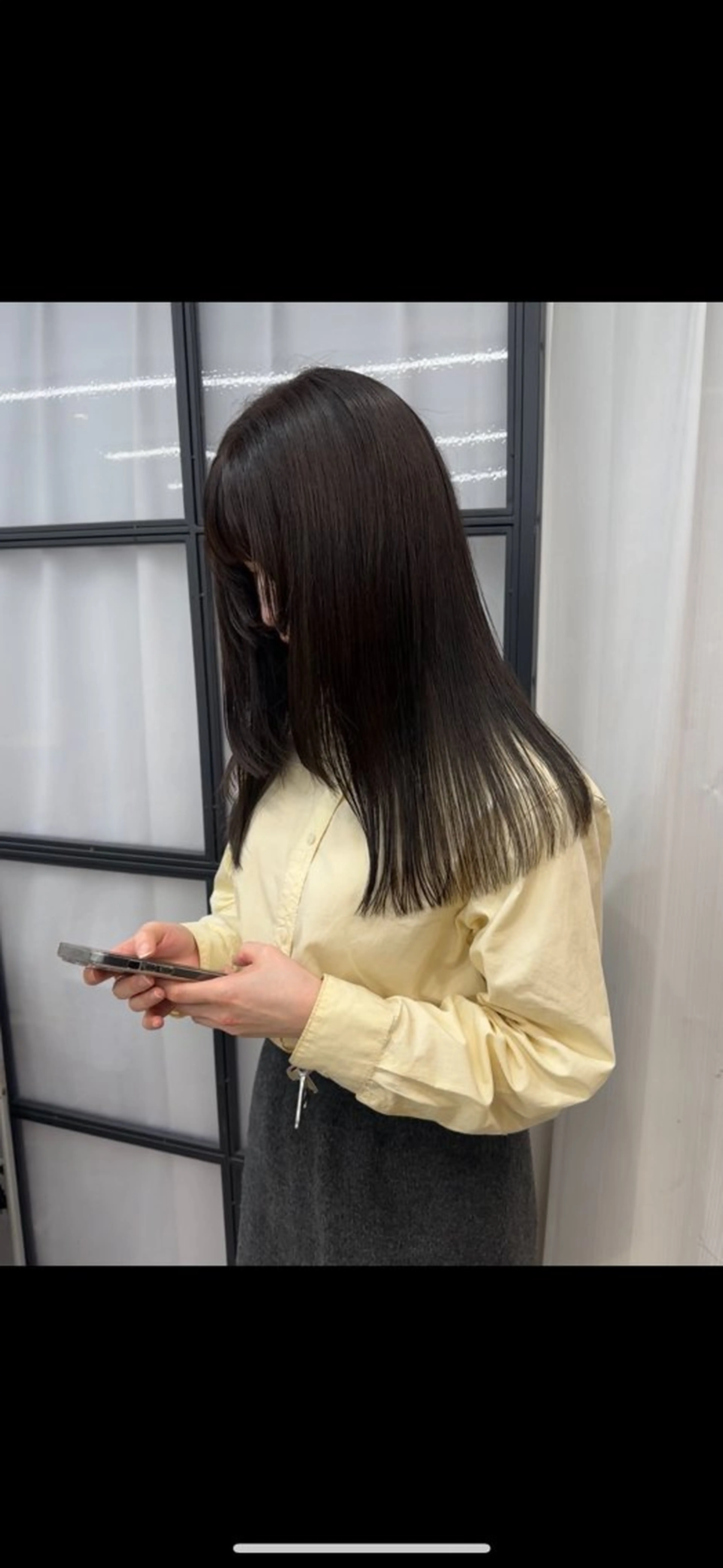 ロング 顔周りカット ハシヅメ キョウカのヘアスタイル