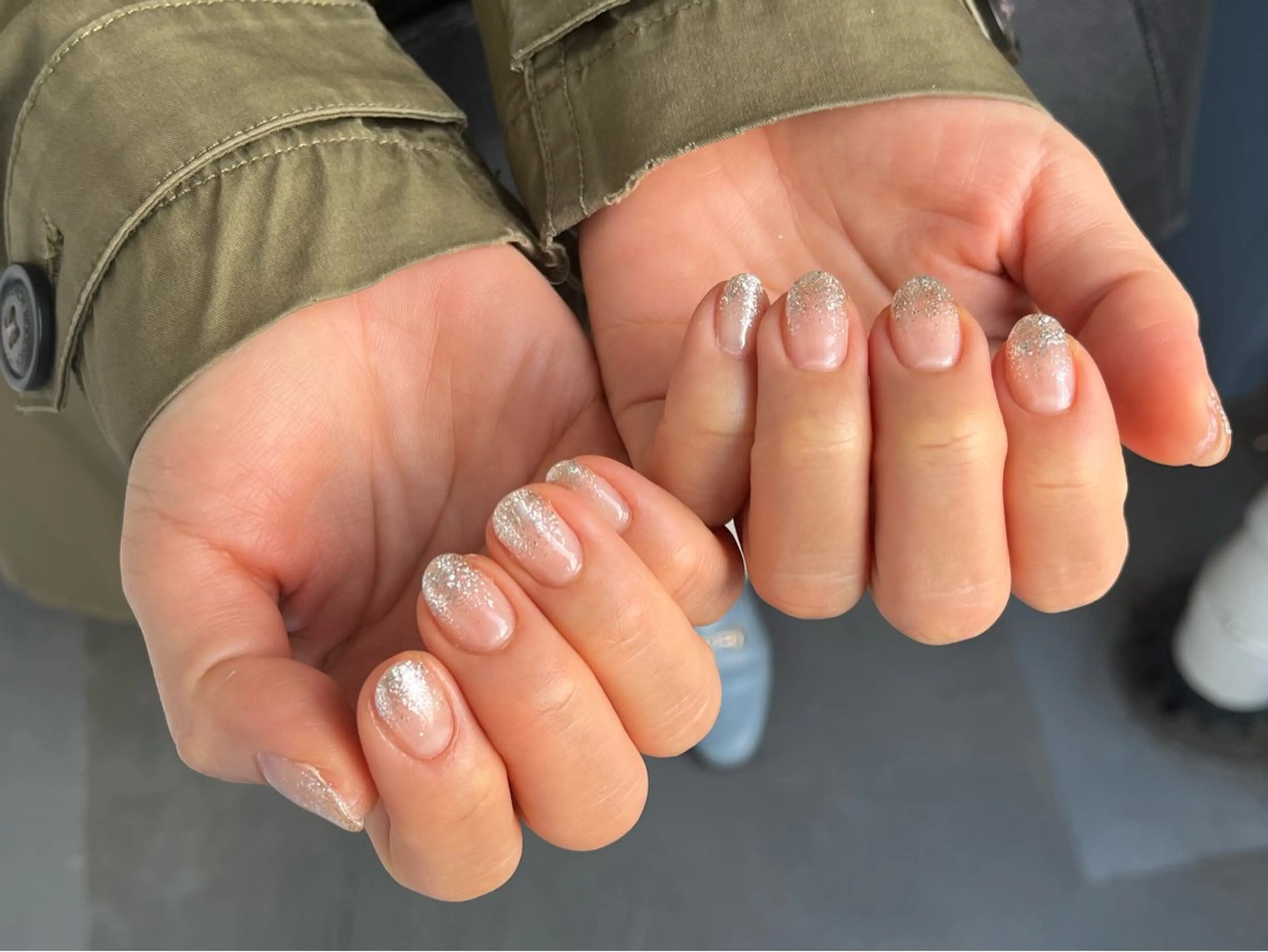 ネイル オーロラネイル フットネイル フレンチネイル ジェルネイル 韓国ネイル ハンドネイル kiki nail たまプラーザのネイルデザイン