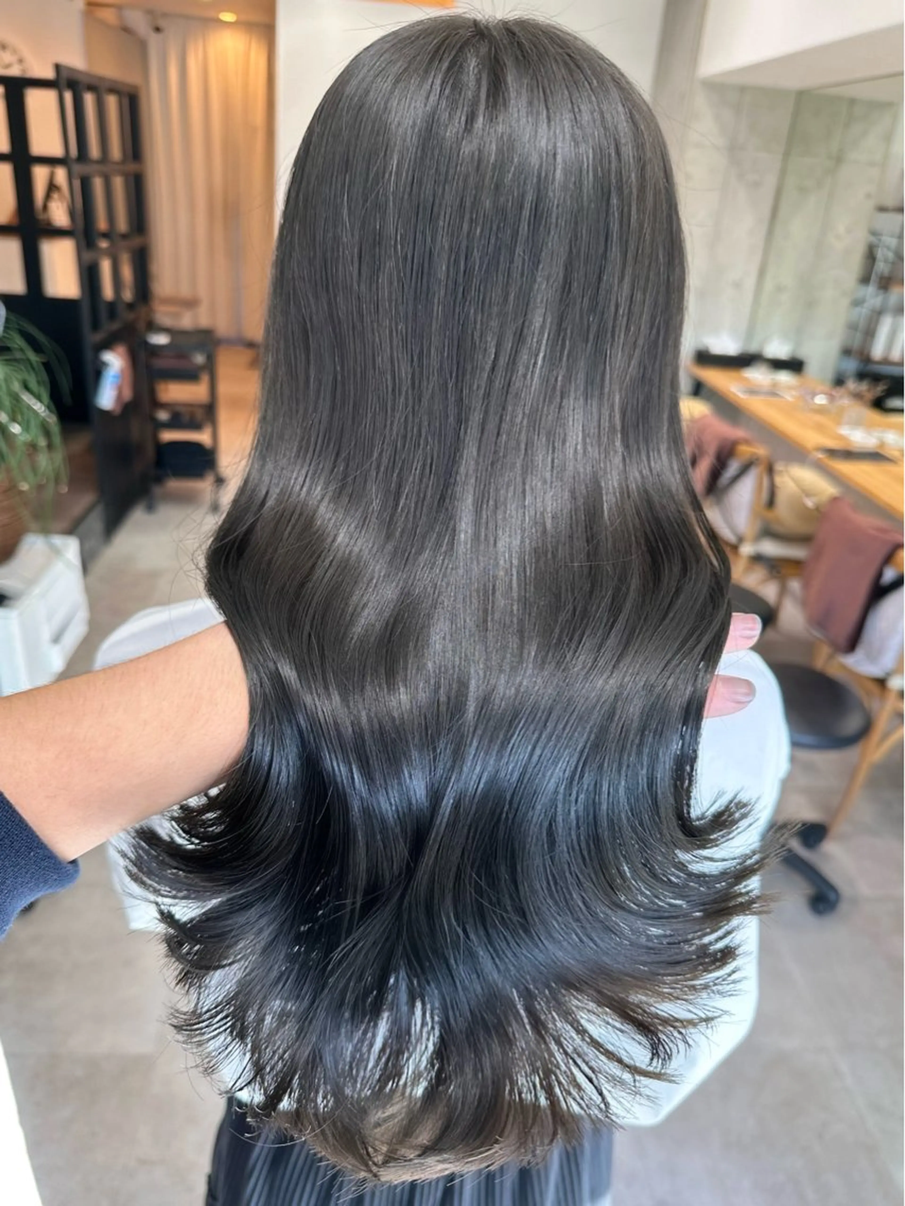 セミロング カット ヘアカラー トリートメント ✨透明感カラー/縮毛 恵比寿HAYATO✨のヘアスタイル