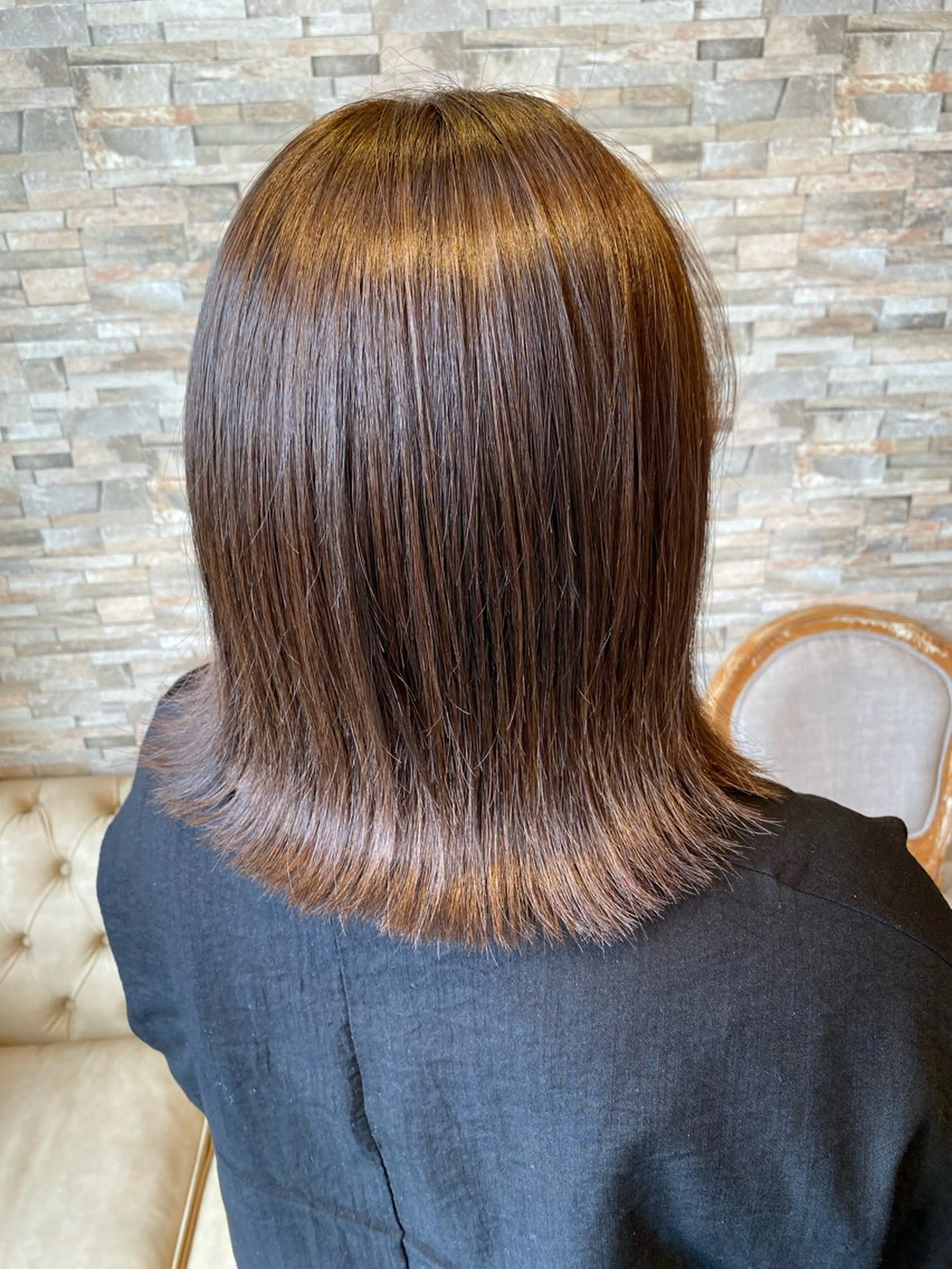 ミディアム ボブ 外ハネヘア サイトウ 南柏のヘアスタイル