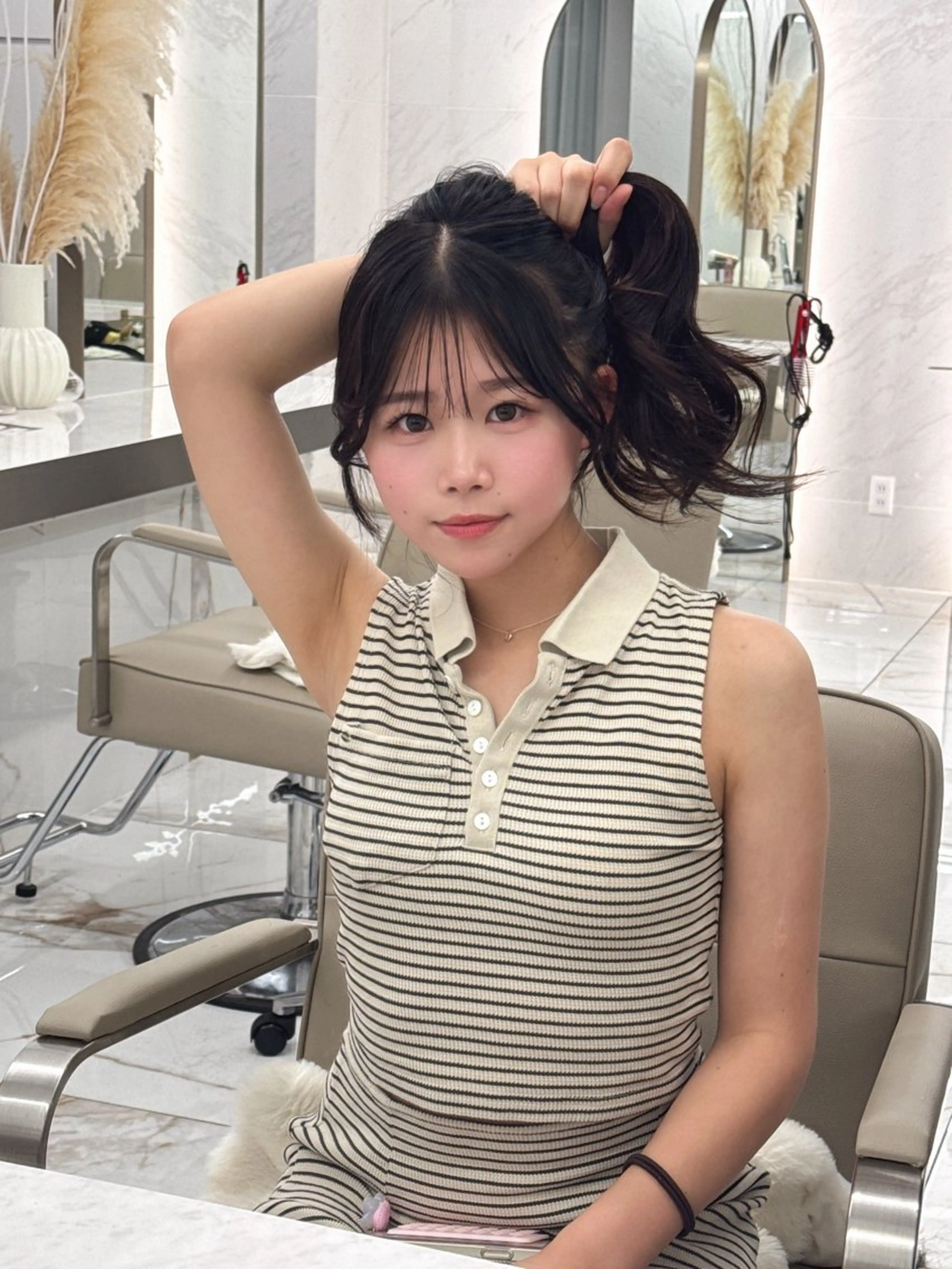 ロング のり🐼顔まわり/ 韓国/レイヤーカットのヘアスタイル