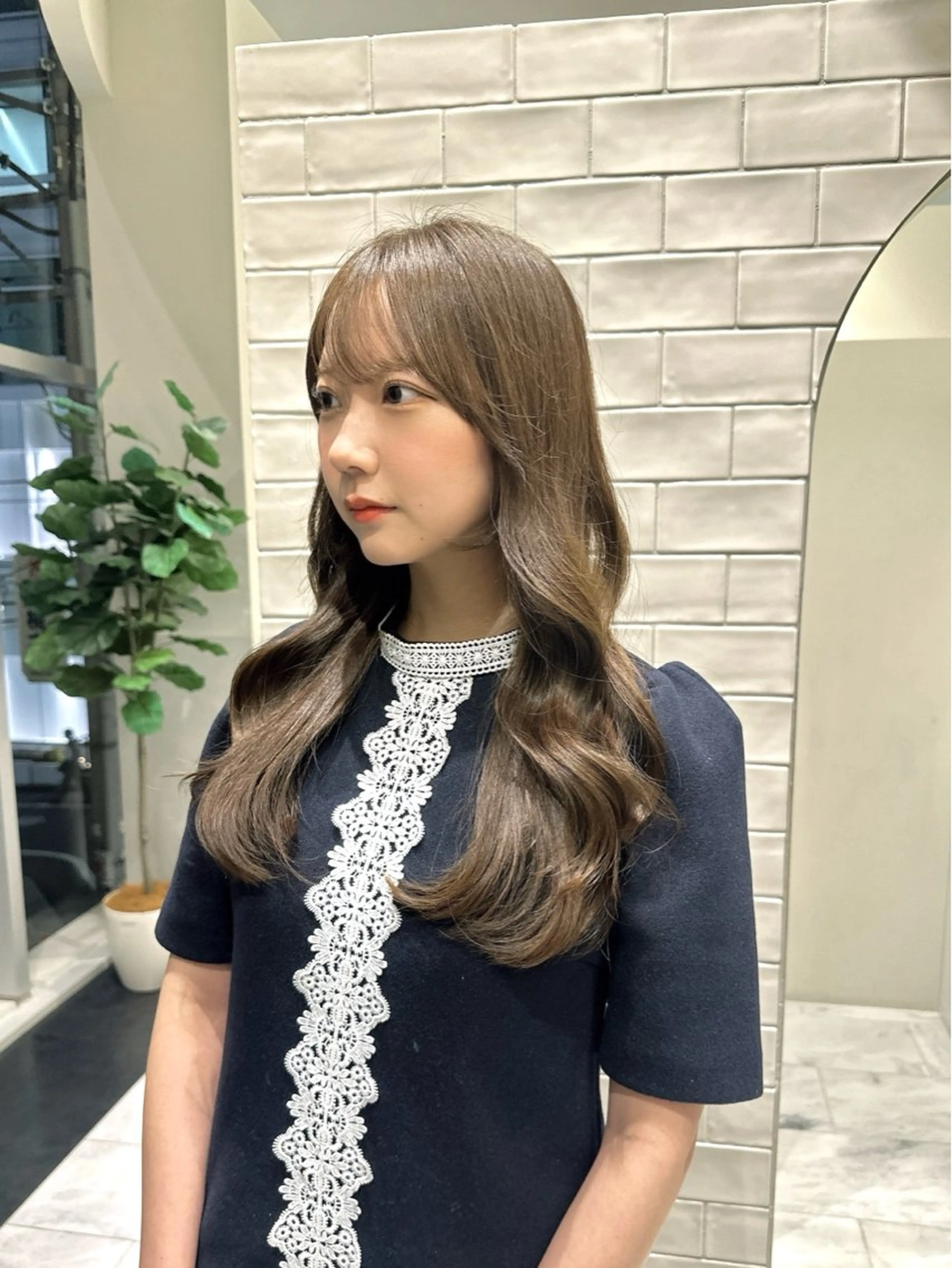 ロング カラー ベージュカラー ブリーチ ブリーチなしカラー カット ヘアカラー トリートメント 矢野 晃平のヘアスタイル