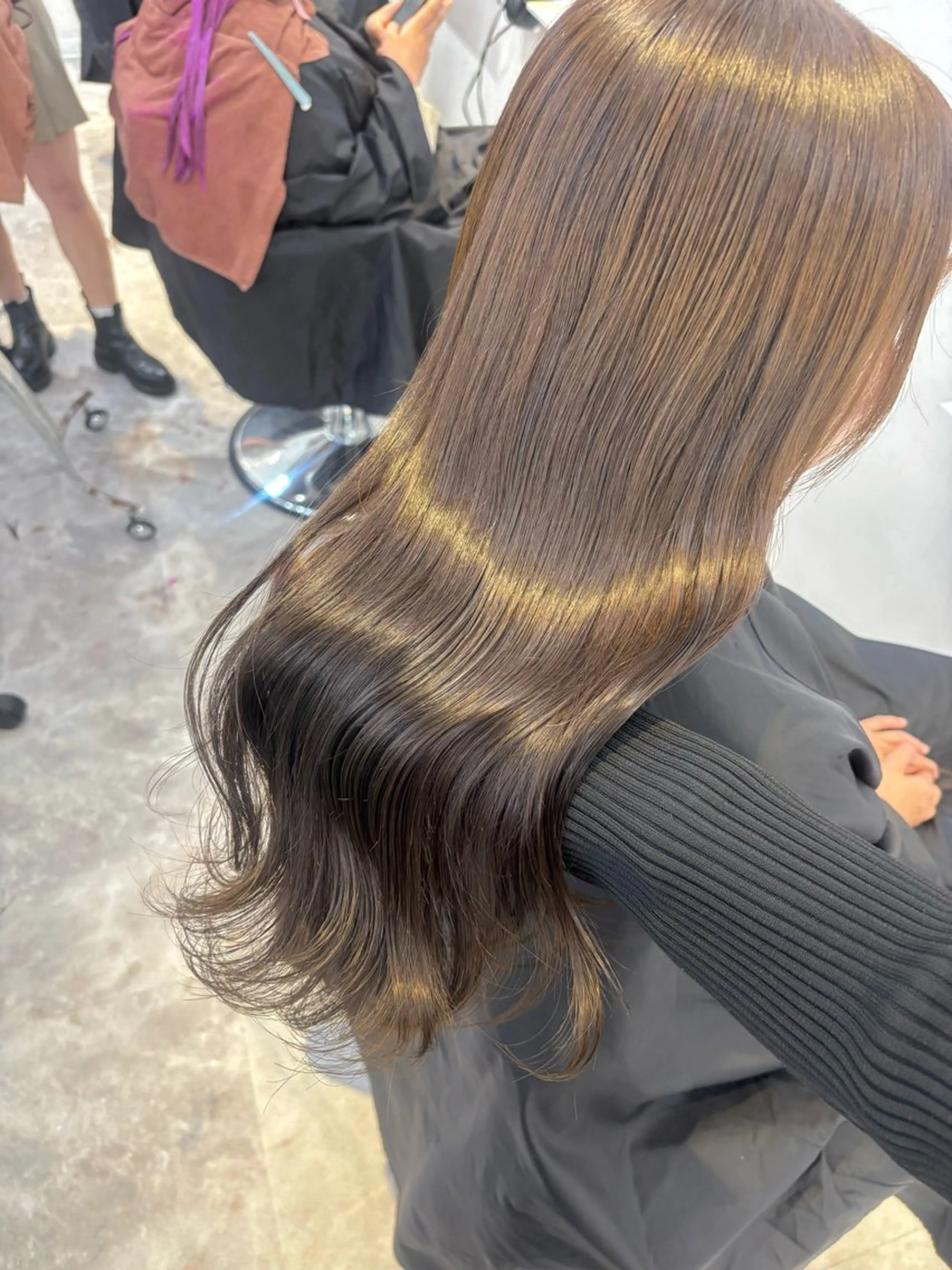 ロング ヘッドスパ Megu/ベージュ/ 透明感カラーのヘアスタイル