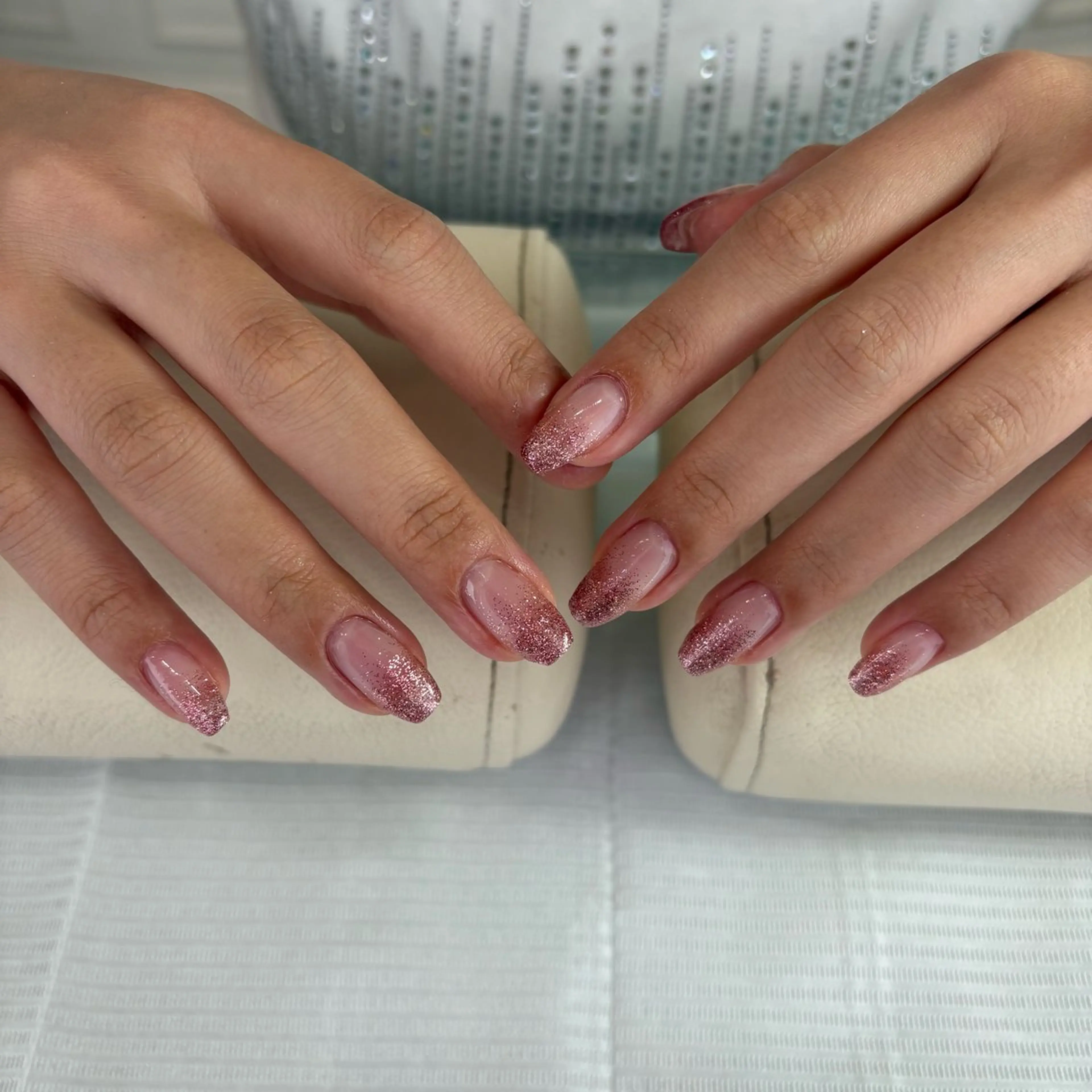 ネイル ラメ(グリッター) ラメグラデーション アッカスタイル 天野のネイルデザイン