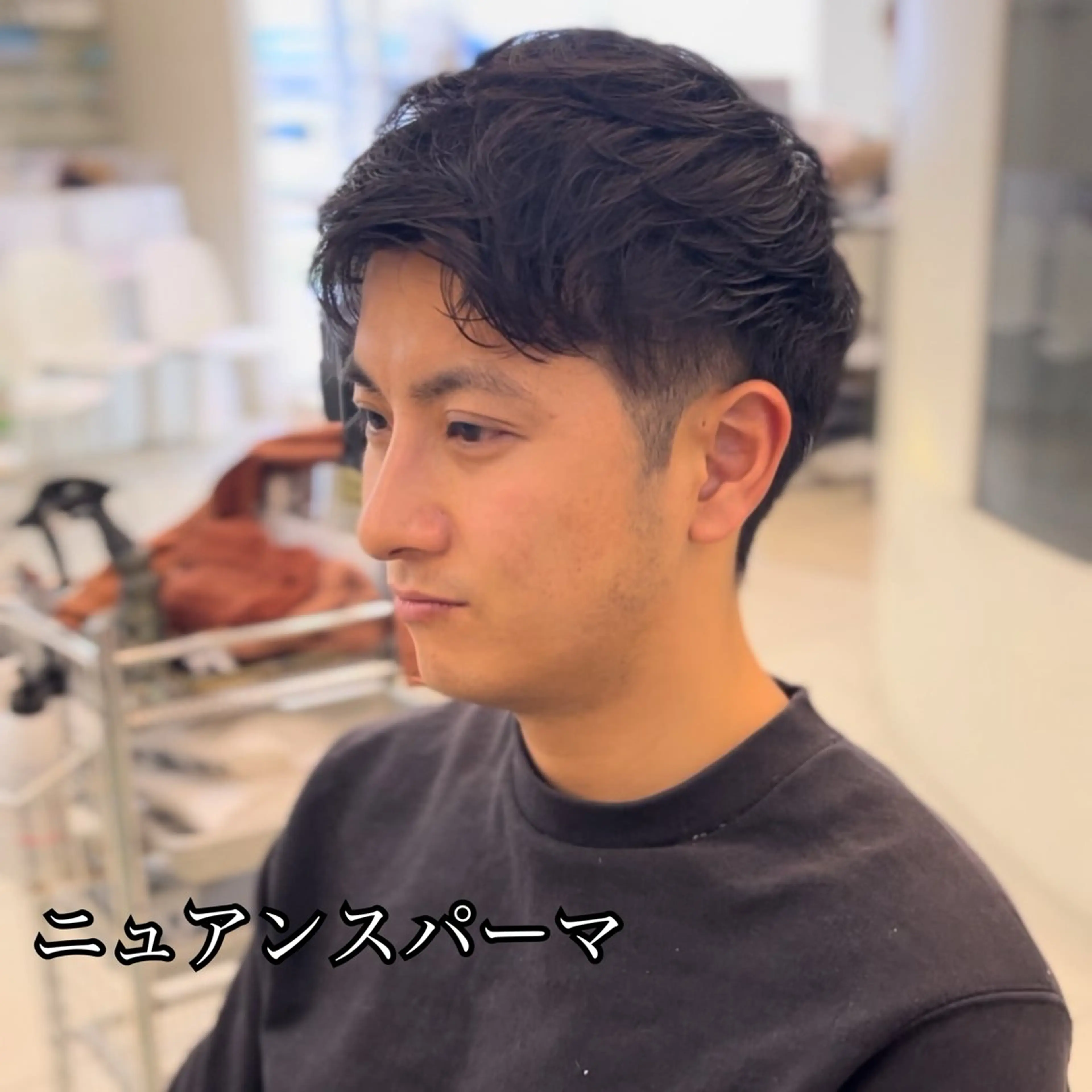 パーマ メンズ カット ヘアカラー パーマ 似合わせカット暖色 カラーhiyonaのヘアスタイル