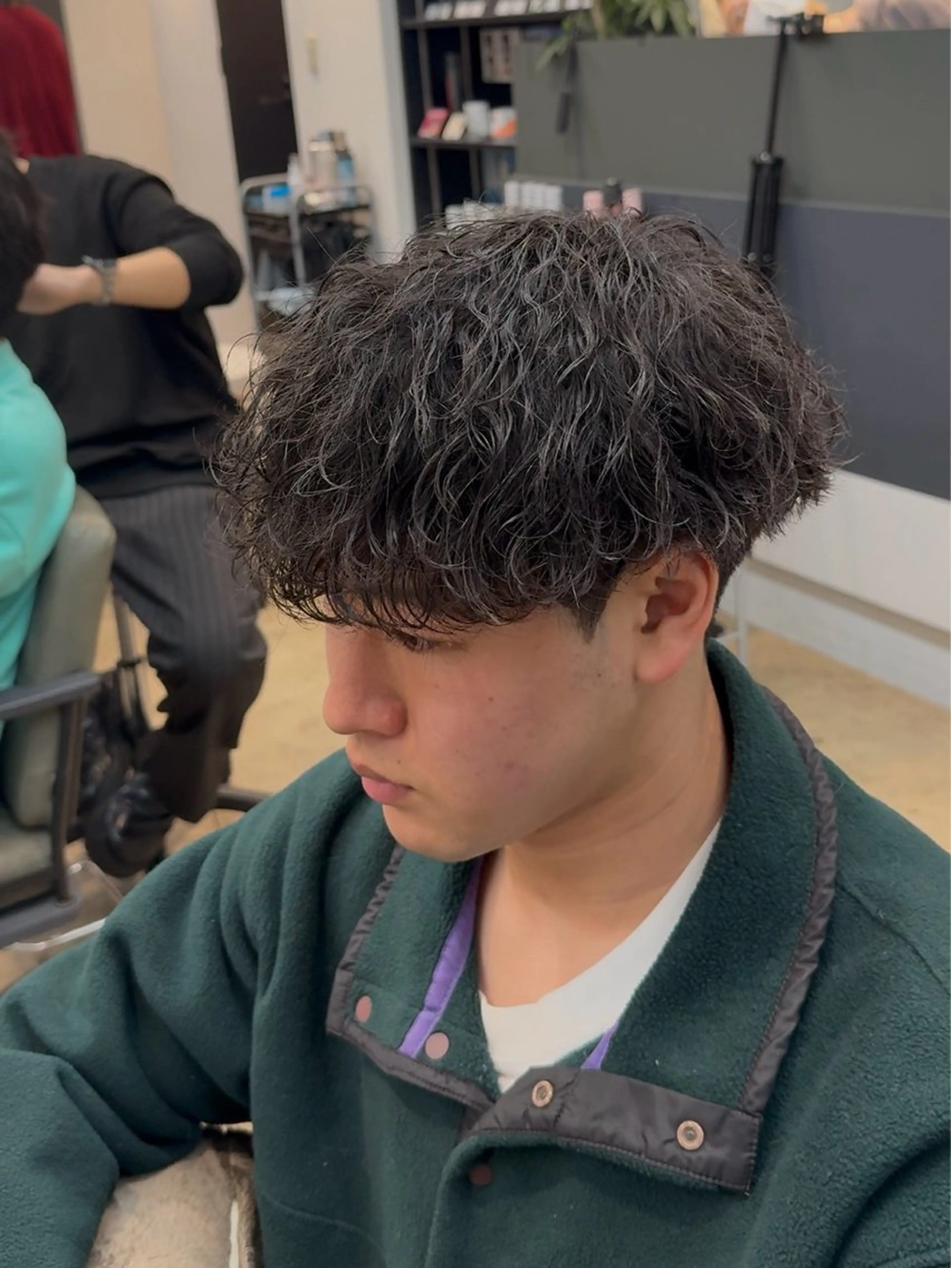 メンズカット＋シャドウパーマの写真