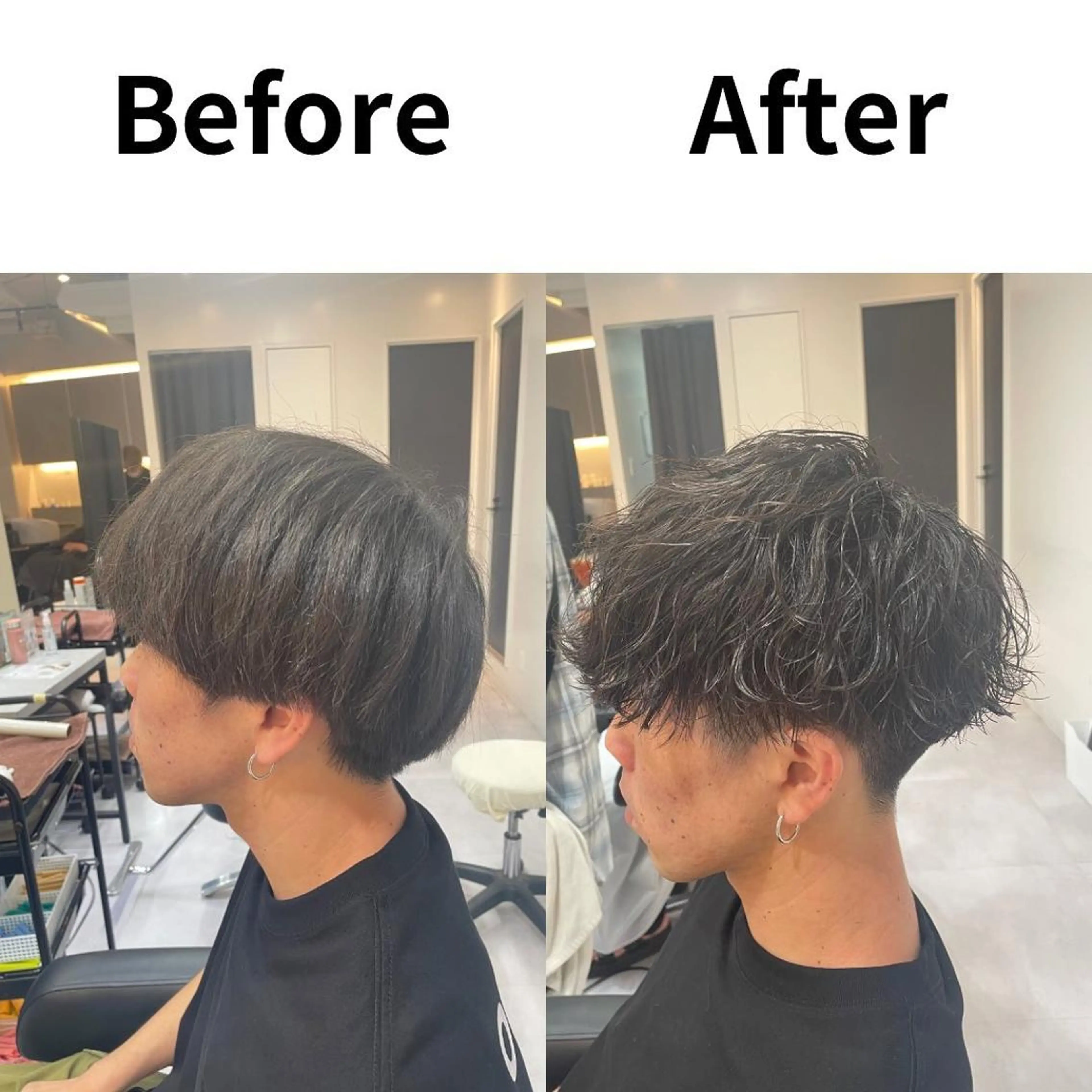 ショート 髪質改善× 白髪ぼかし溝江のヘアスタイル