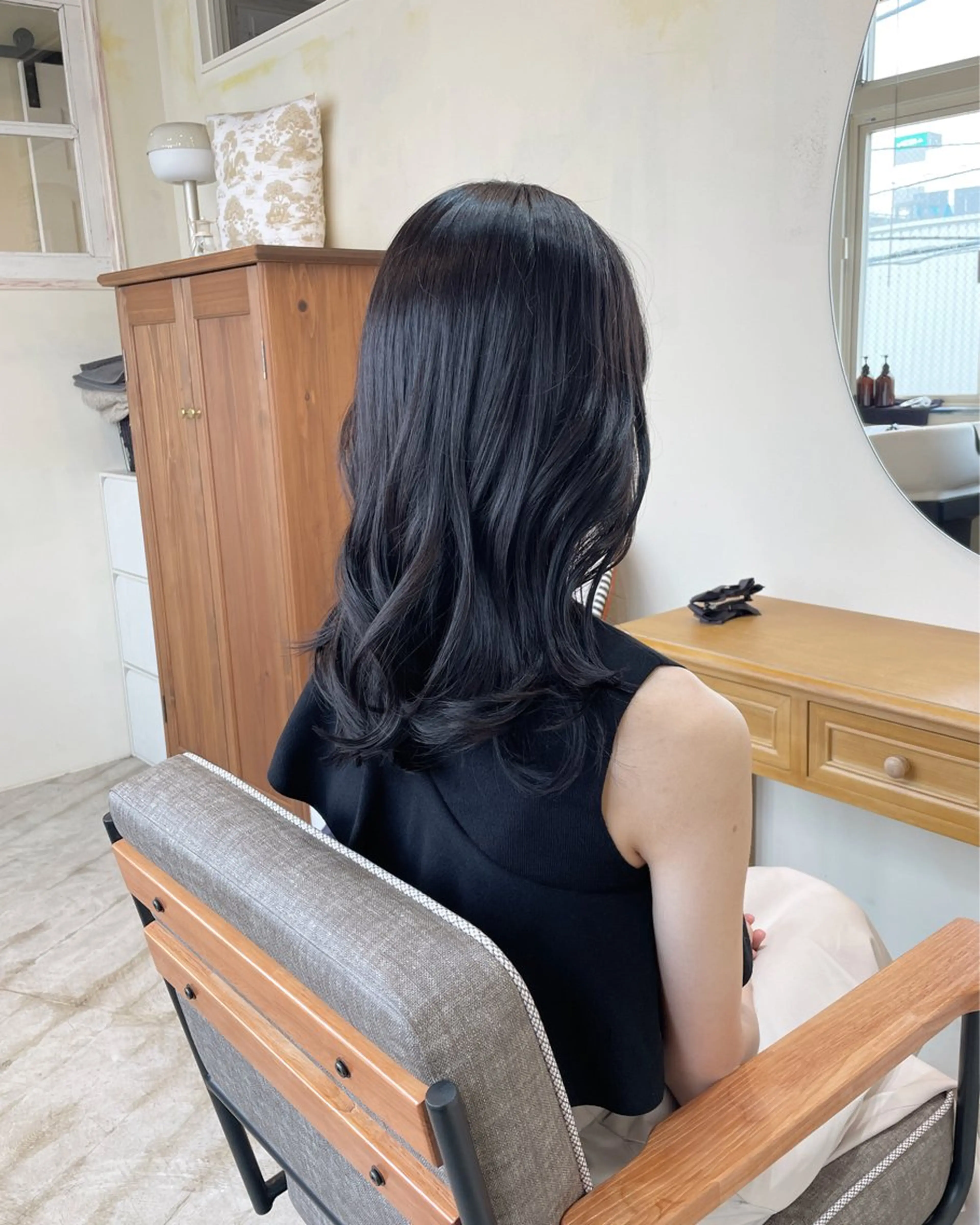 ロング カラー 🍋透け感カラー🍃 オリーブ🍐Kahoのヘアスタイル