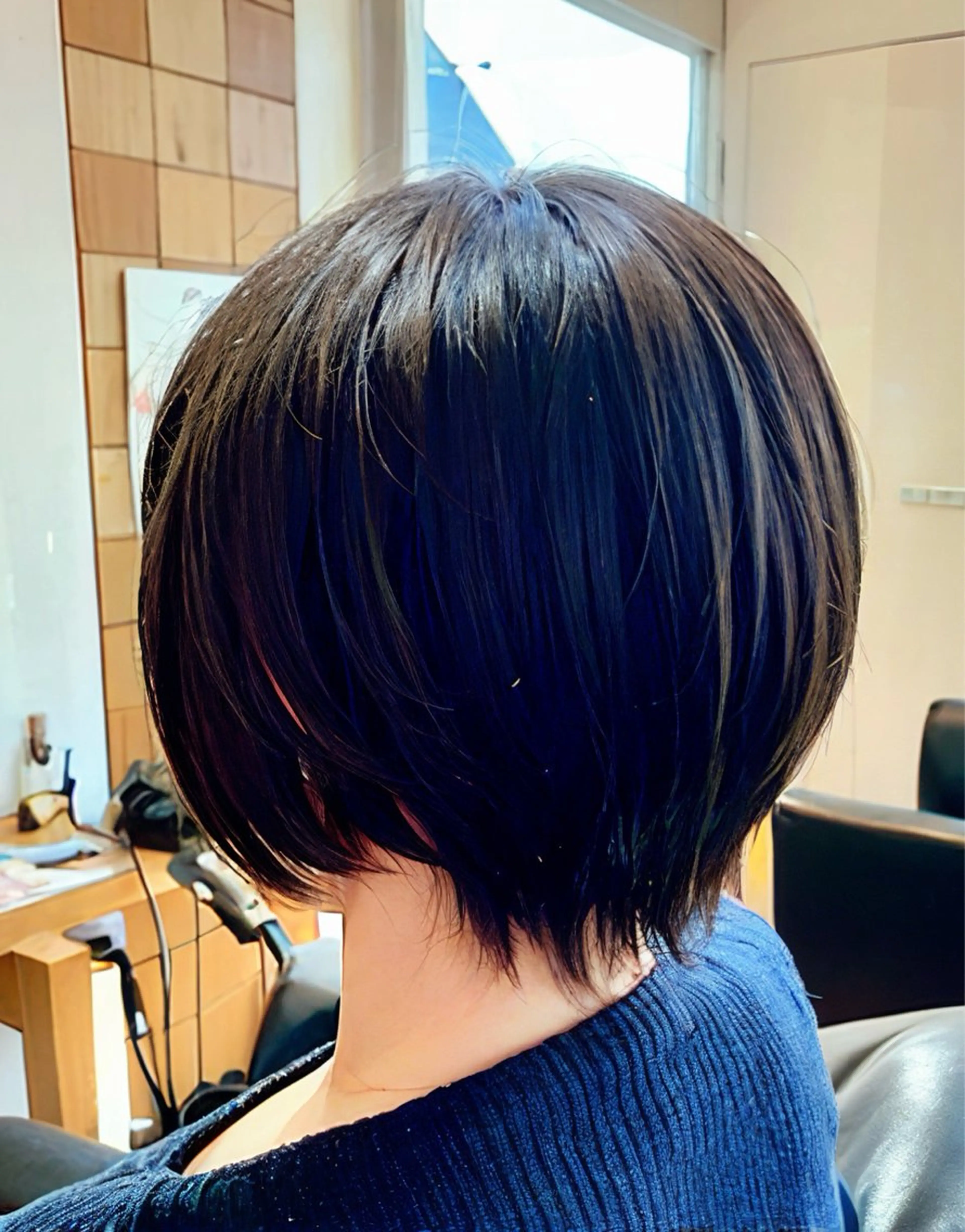 ショート ボブ レイヤーカット ショートヘア 縮毛矯正 秋山知穂ショート/ 縮毛矯正はお任せ🧸のヘアスタイル
