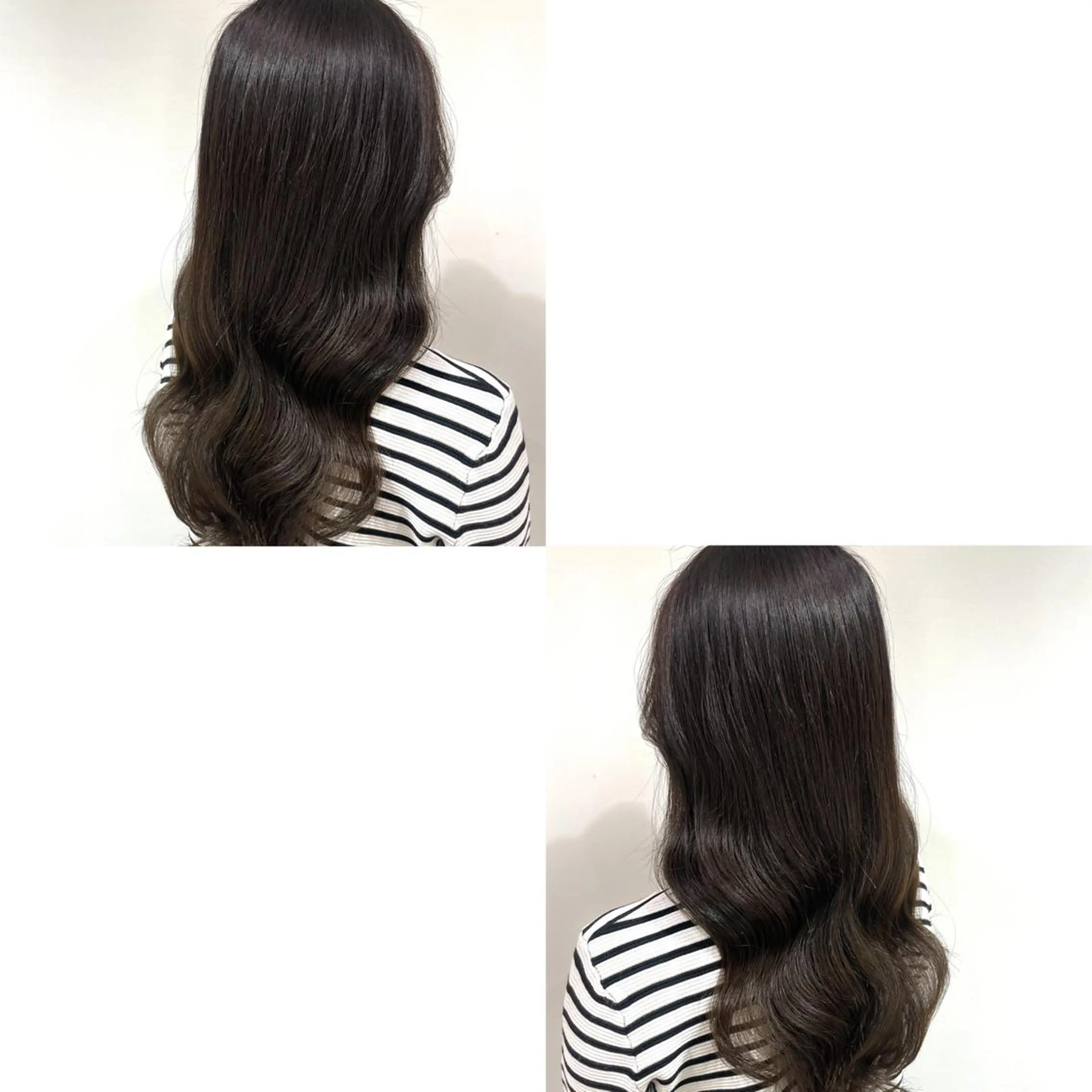 ロング カラー 青沼夏未/オリーブ/ 寒色カラーのヘアスタイル