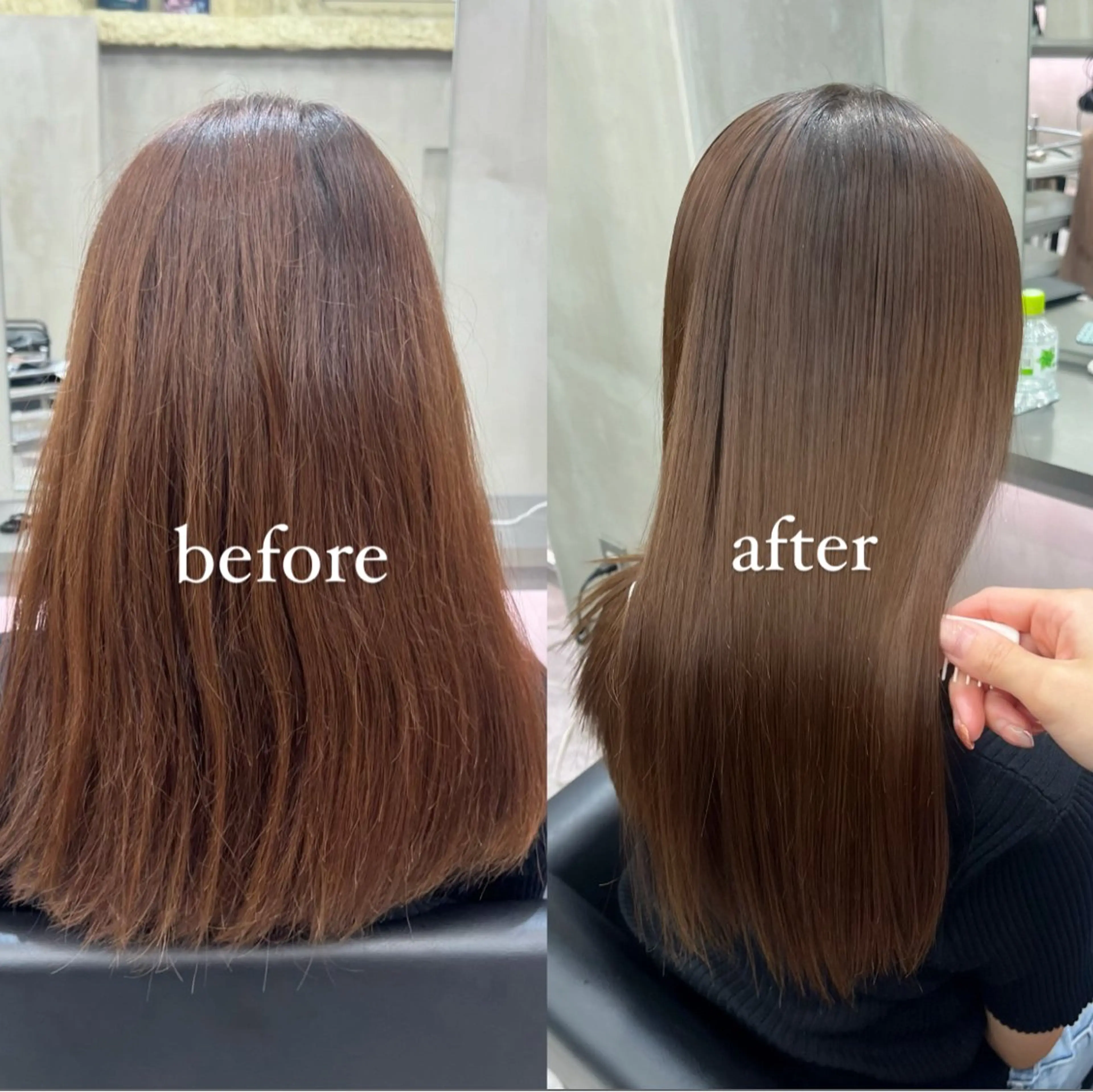 ロング カラー 酸性ストレート 縮毛矯正 ナツミ/透明感カラー /酸性縮毛矯正のヘアスタイル