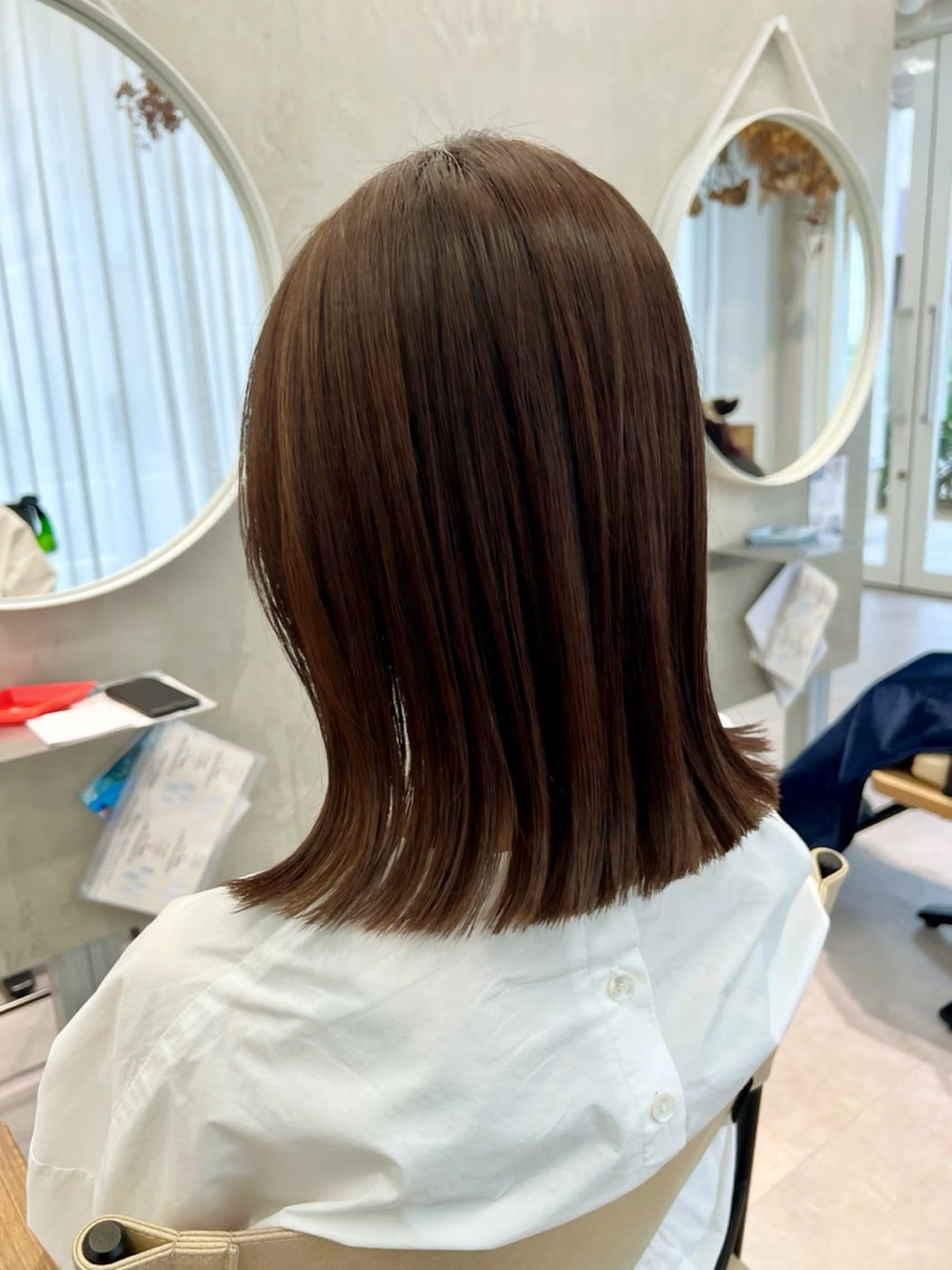ミディアム 仲川 沙希のヘアスタイル
