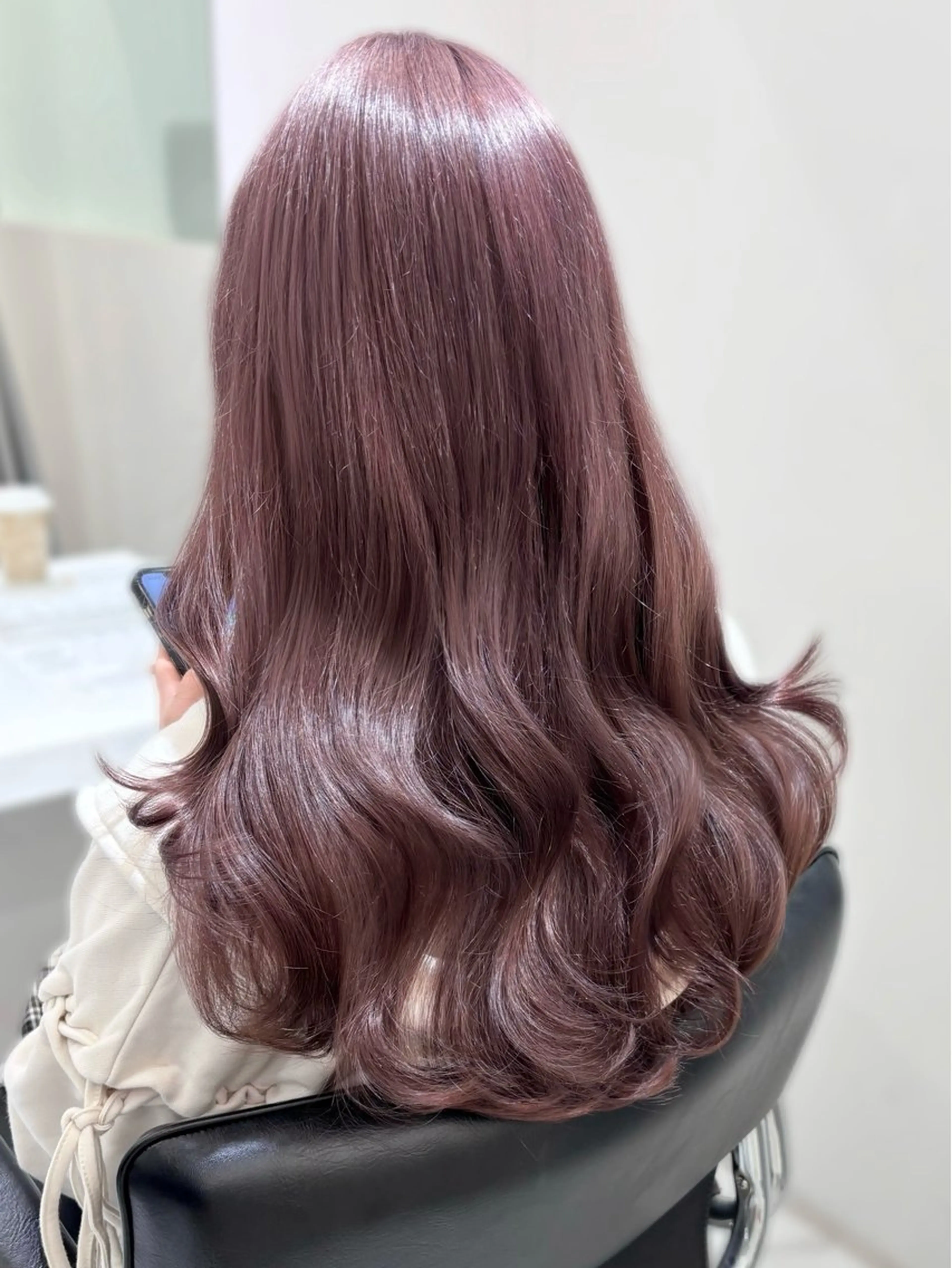 ミディアム カラー ブリーチ グレージュ ラベンダーカラー ラベンダーピンク ピンクカラー カット ヘアカラー トリートメント 盛れる顔周り🤍渋谷 Risa🎀のヘアスタイル