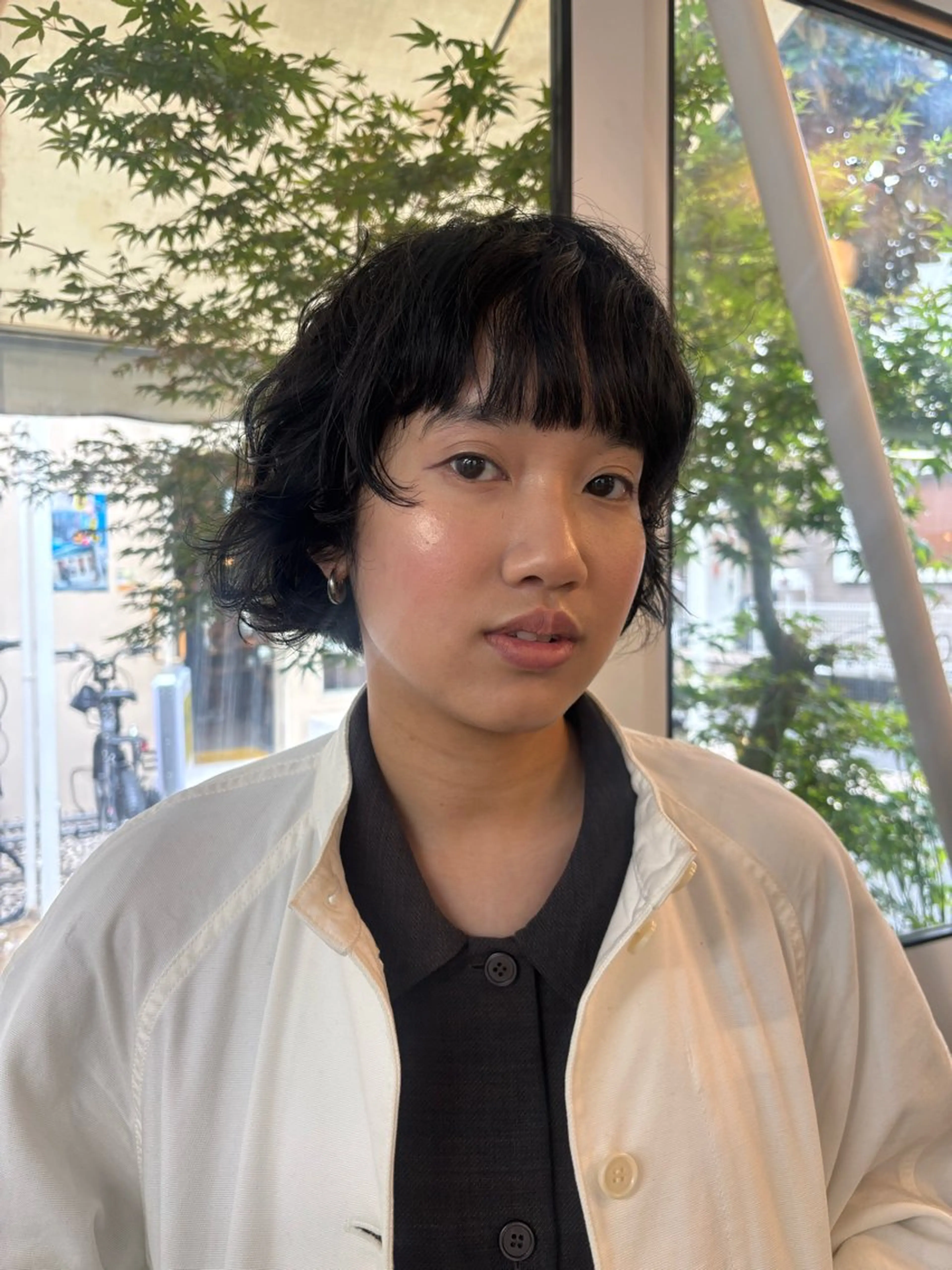 ショート パーマ くせ毛 カット ヘアカラー kiyono moekaのヘアスタイル