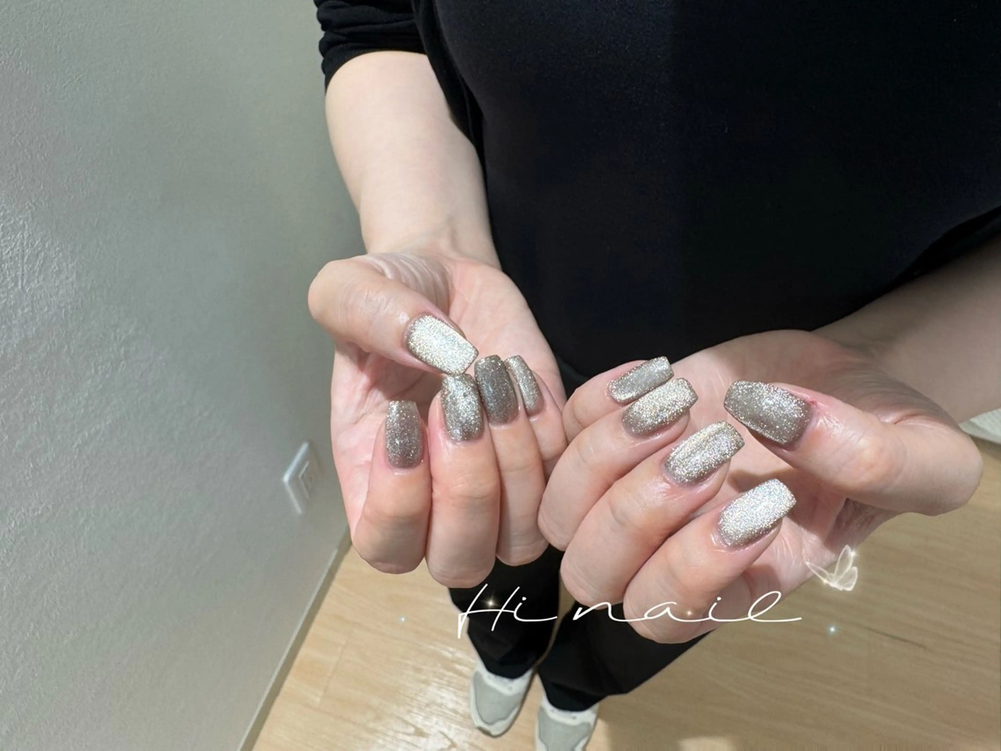 ネイル オーロラネイル 長さ出し フットネイル フレンチネイル ジェルネイル Hi nail 【ハイネイル】池袋のネイルデザイン