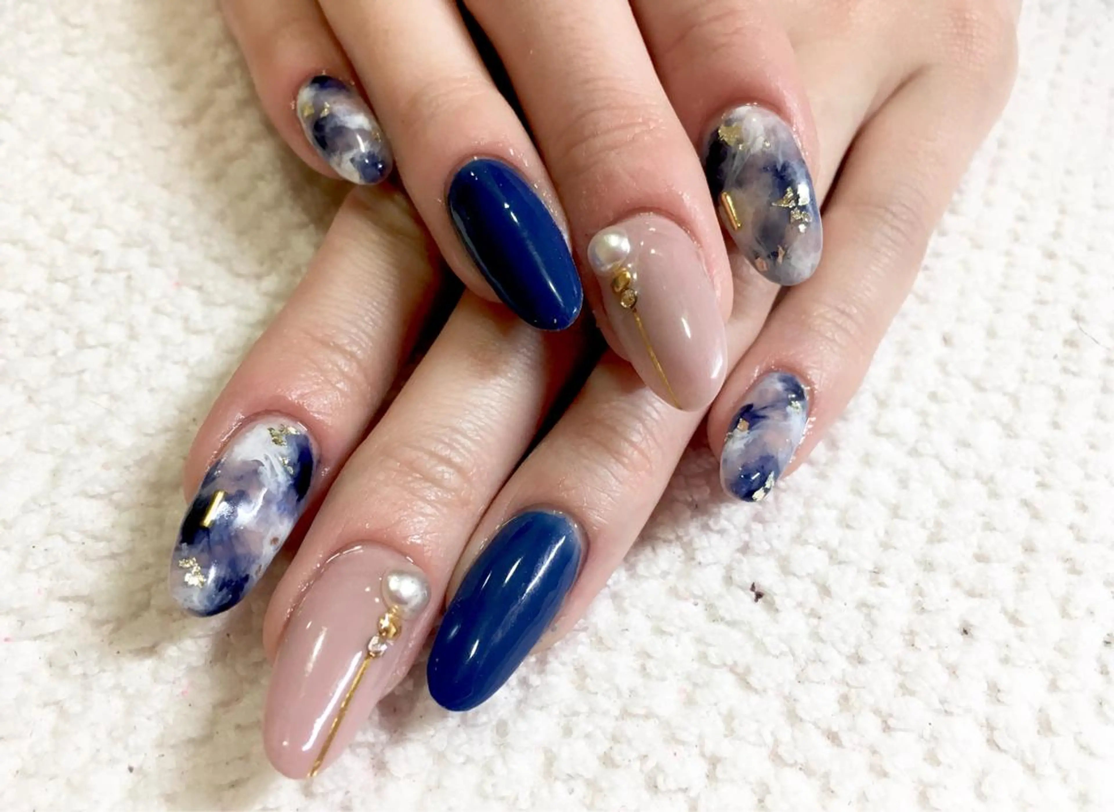 ロング ネイル アートネイル スカルプネイル Reflection marikoのネイルデザイン