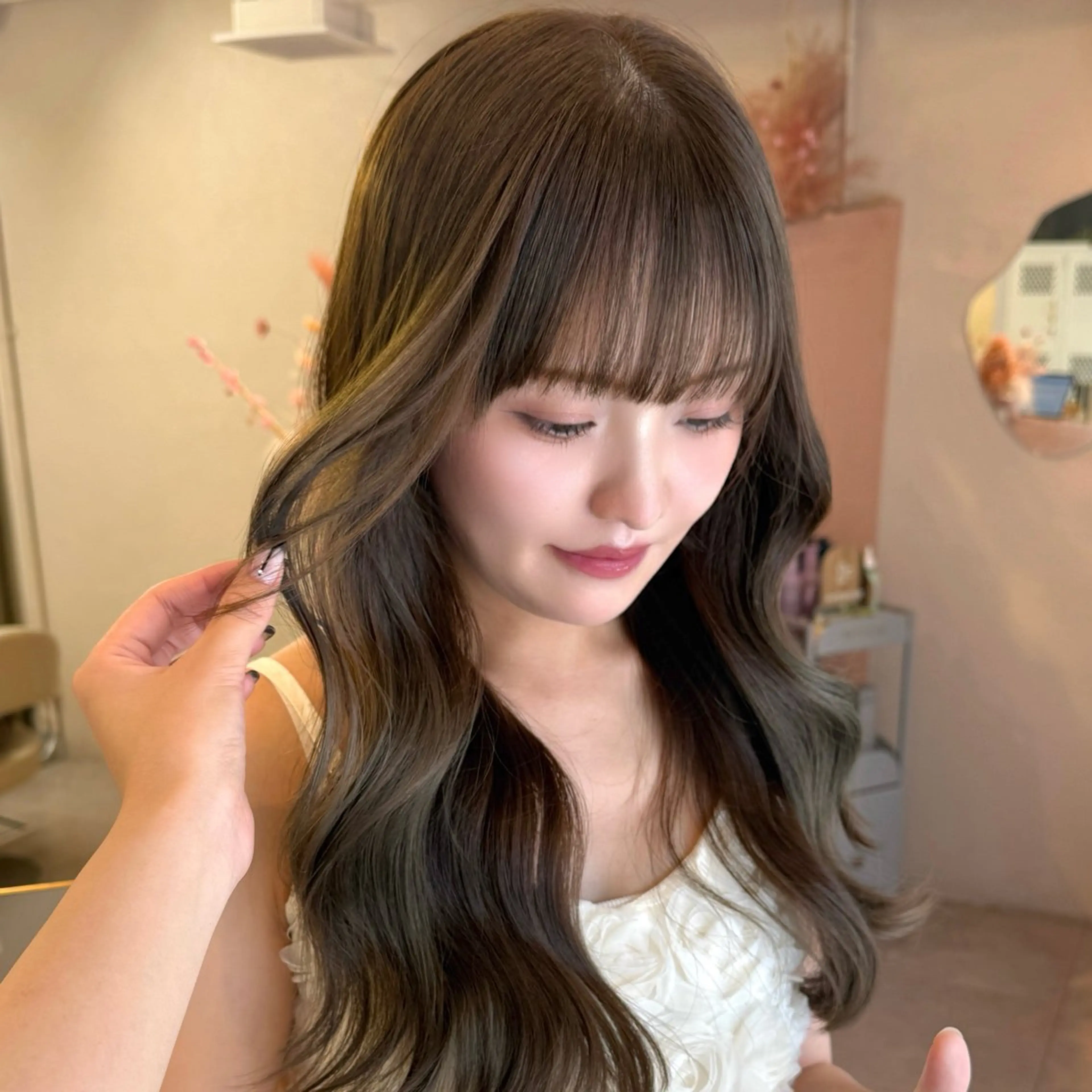 ロング カット ヘアカラー トリートメント ♡韓国/レイヤー カット/Ayana♡のヘアスタイル