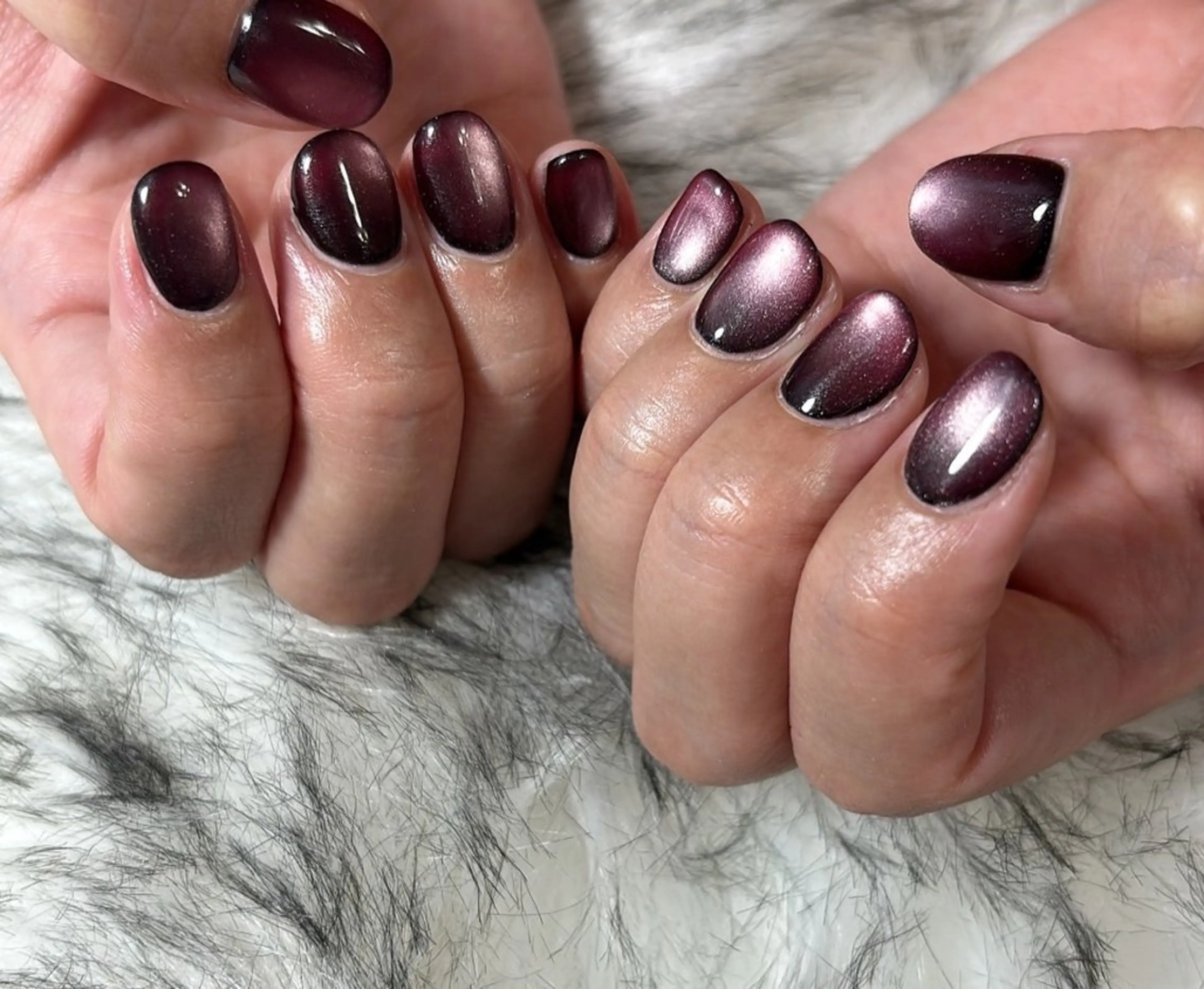 ネイル オーロラネイル フットネイル フレンチネイル ジェルネイル マグネットネイル ハンドネイル kikinail 溝の口のネイルデザイン