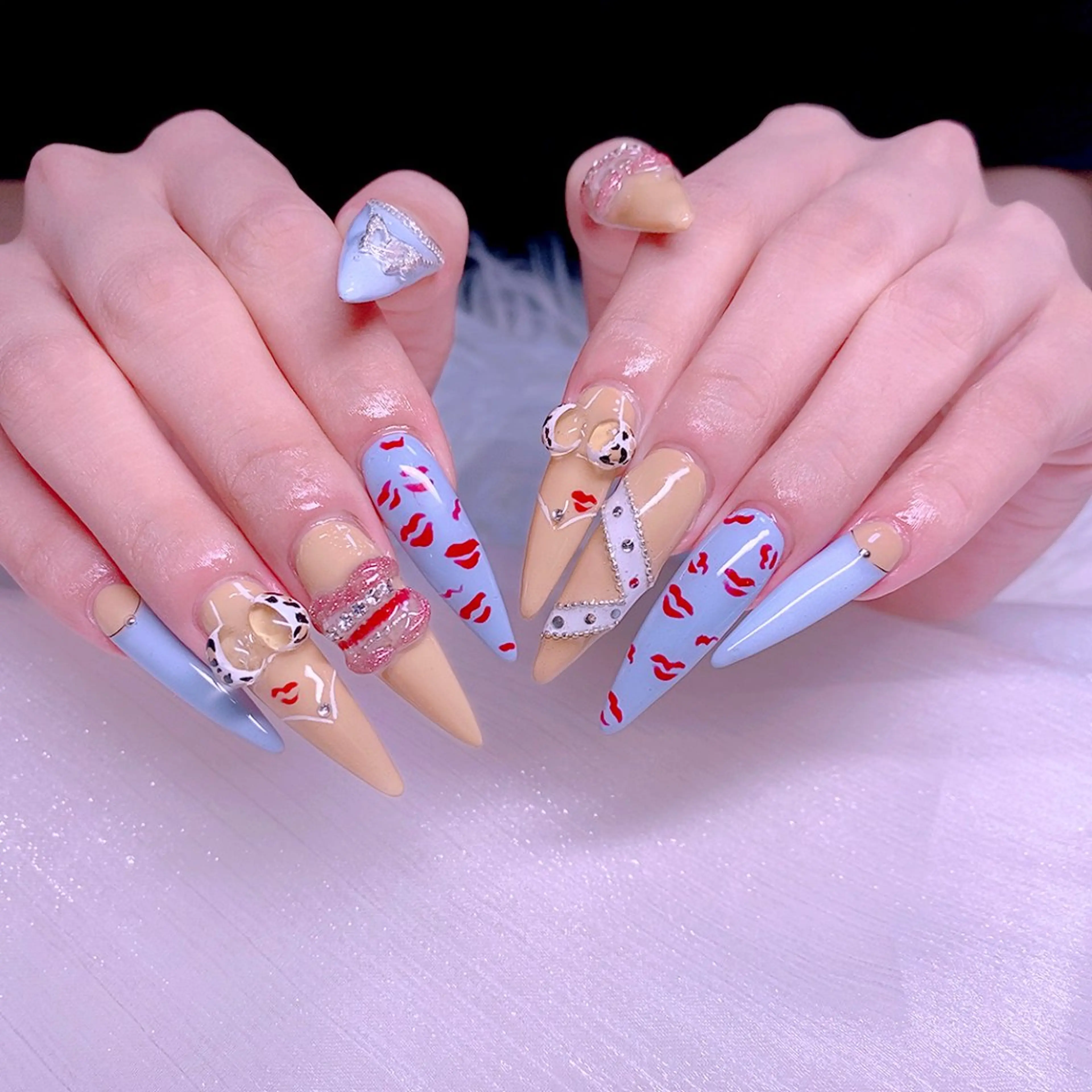ネイル ロングネイル 持ち込み ニュアンスネイル Nail Yunaのネイルデザイン