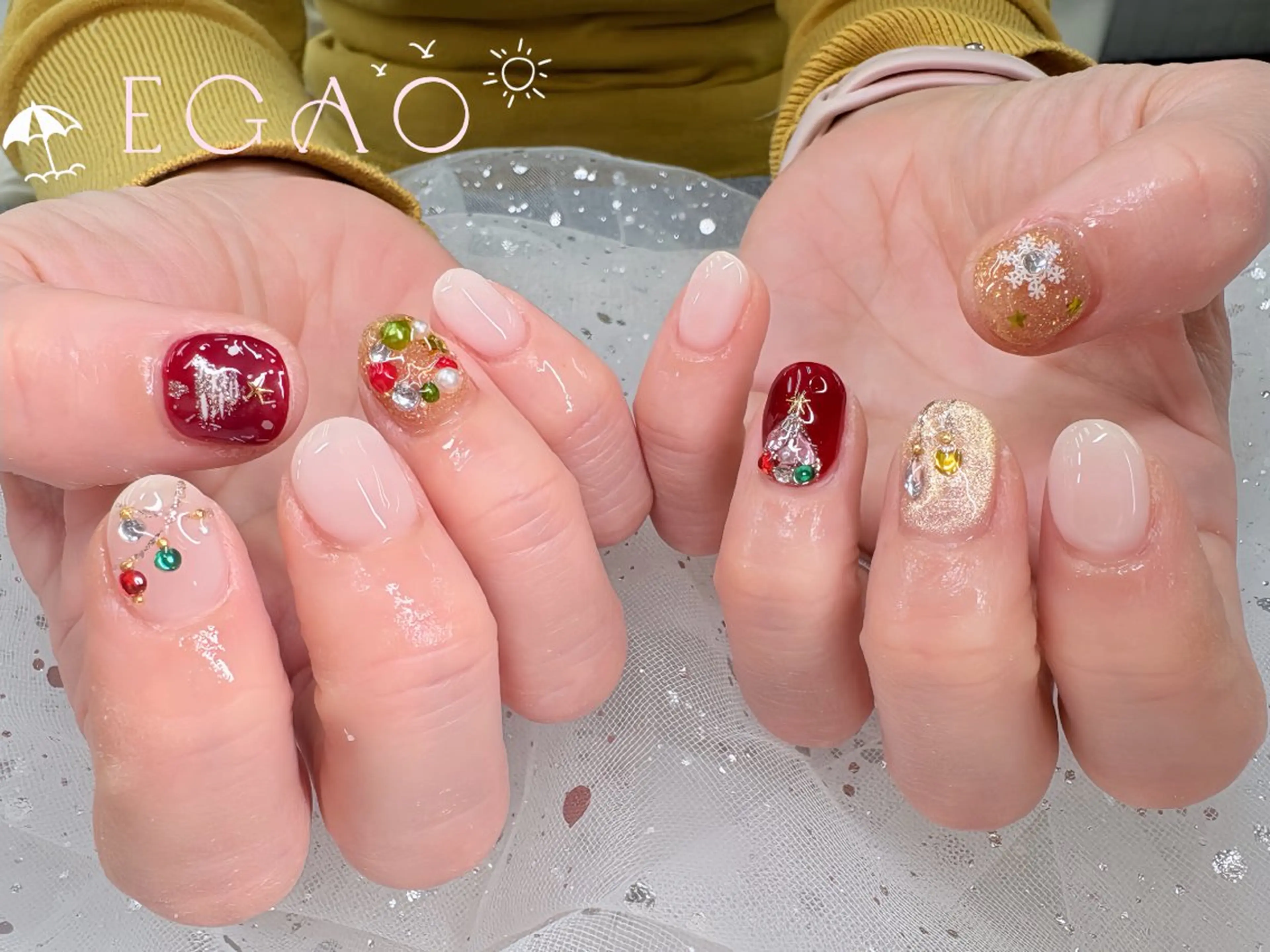 ネイル アートネイル フットネイル フレンチネイル ジェルネイル グラデーション ハンドネイル Egao Nail錦糸町店のネイルデザイン